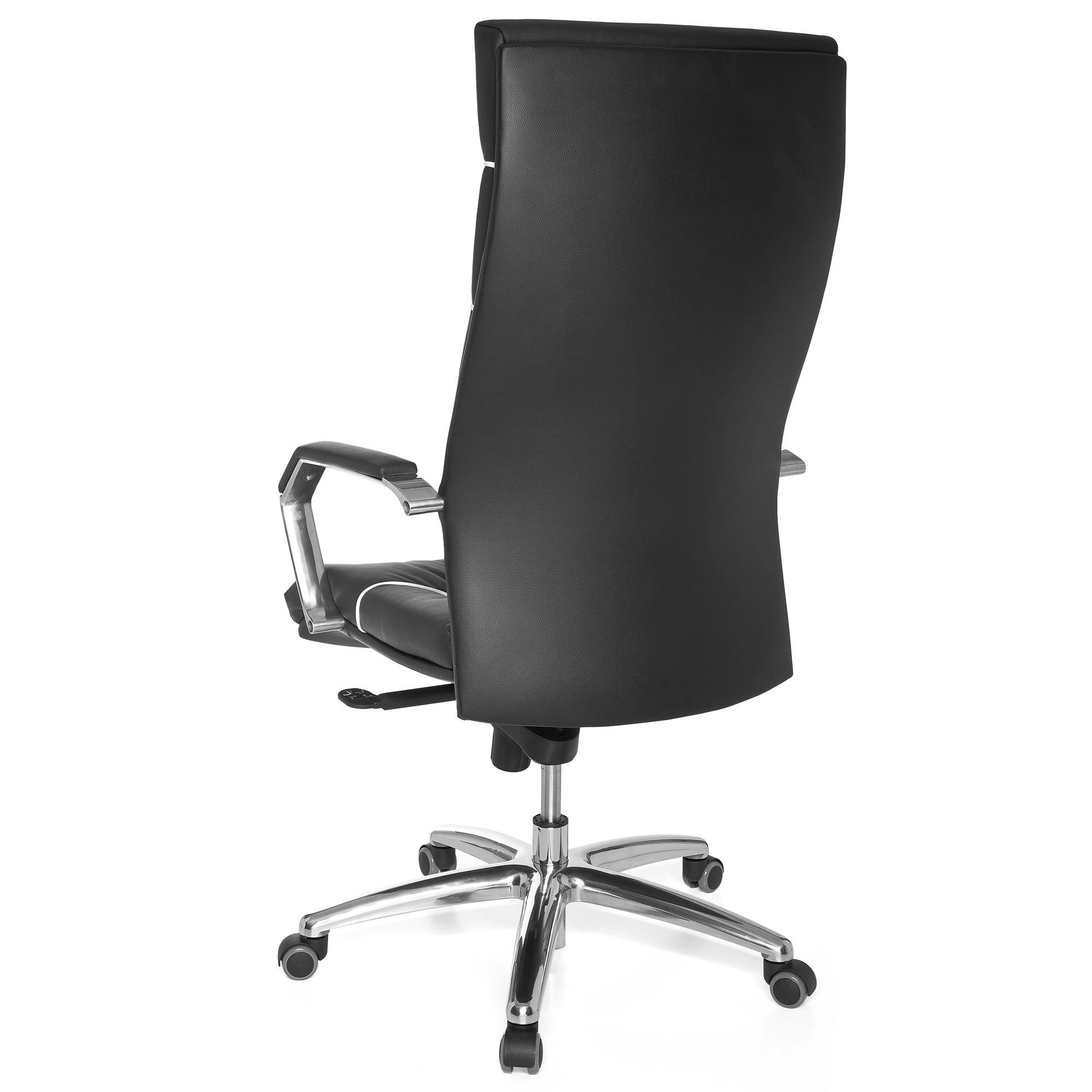 Schreibtischstuhl 120 kg, schwarz Armlehne X-XL), (Echtleder Bürostuhl mit Amstyle Drehstuhl SPM1.163 bis Drehbar, Chefsessel