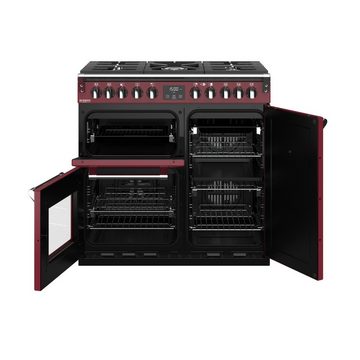 STOVES Gas-Standherd STOVES RICHMOND Deluxe S900 DF GAS CB Chili Red/Chrom