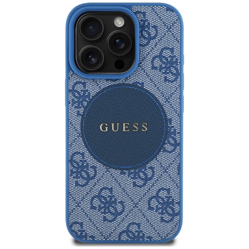 Guess Handyhülle MagSafe Schutzhülle, MagSafe-kompatibel, Guess Monogramm-Design, Kameraschutz