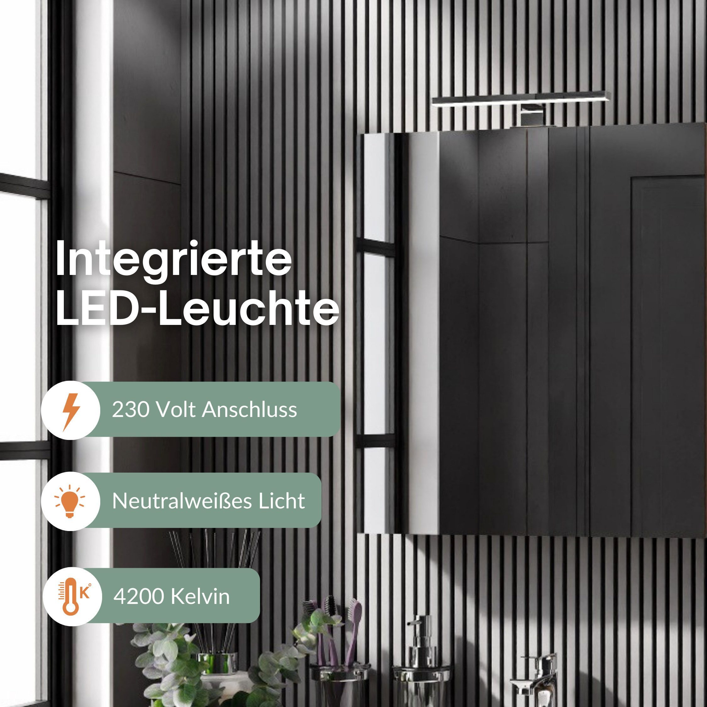 Planetmöbel Badezimmerspiegelschrank Spiegelschrank Merkur mit/ohne LED günstig online kaufen