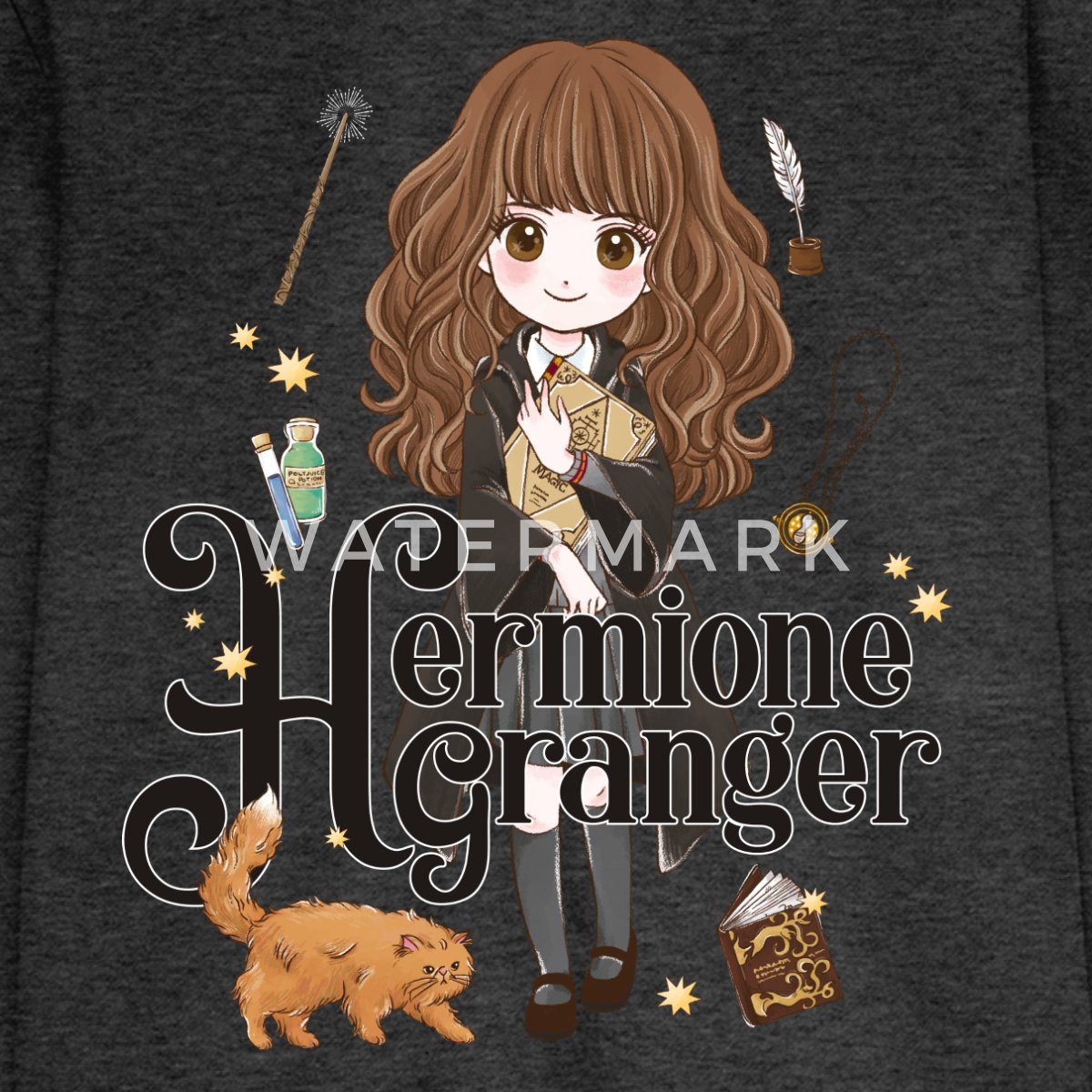 Spreadshirt T-Shirt Harry Potter Hermine Granger Chibi Teenager Premium Langarmshirt (1-tlg)