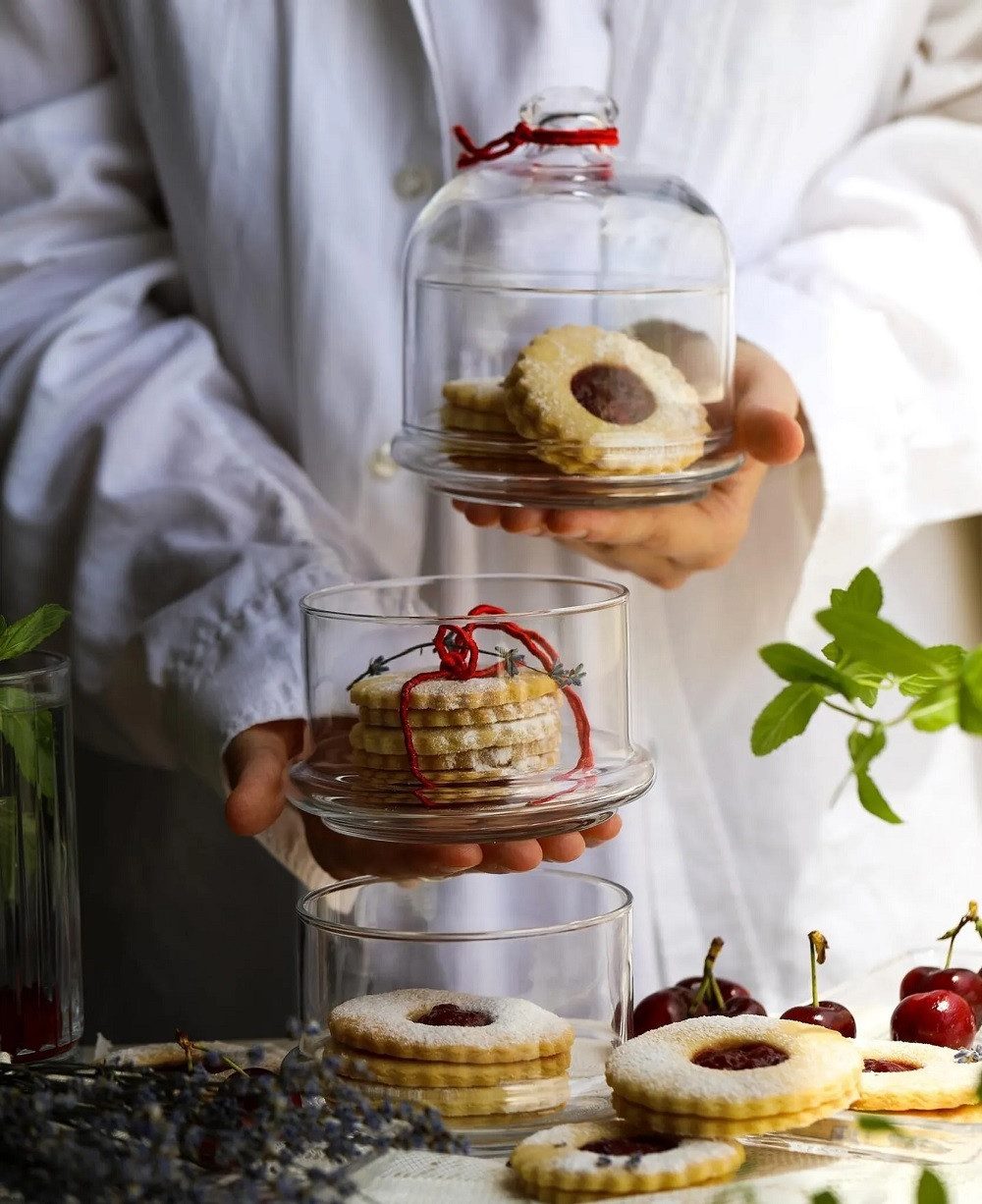 Pasabahce Servierplatte Pasabahce Villa Patisserie Servierschale mit Kuppel, Glas, (Set) – Bild 4 von 5