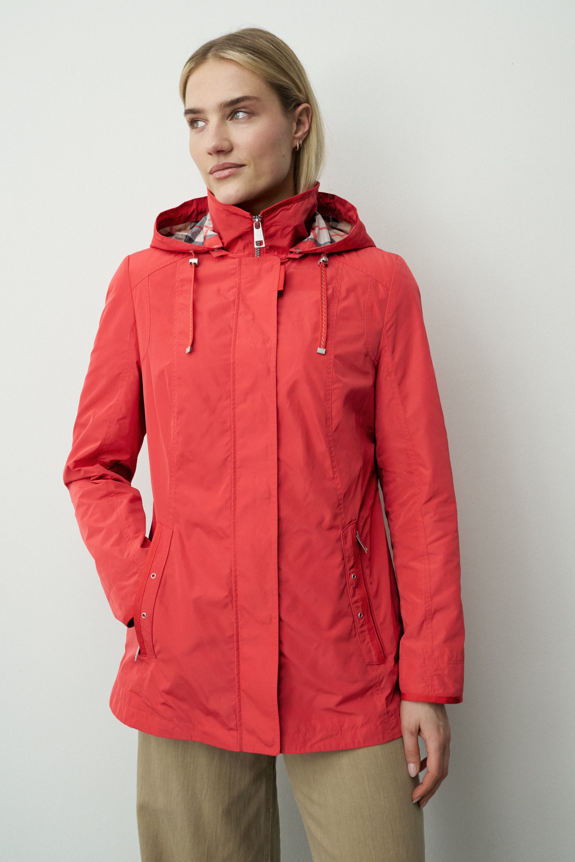 Barbara Lebek Outdoorjacke Übergangsjacke, Frühlingsjacke oder Damenjacke mit abnehmbarer Kapuze