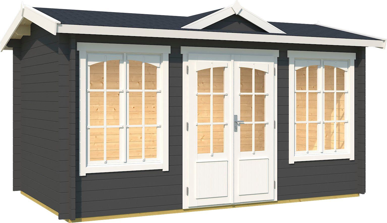 LASITA MAJA Gartenhaus KENSINGTON, BxT: 440x292 cm, (Set, inkl. Fussbodenbretter zum verlegen)