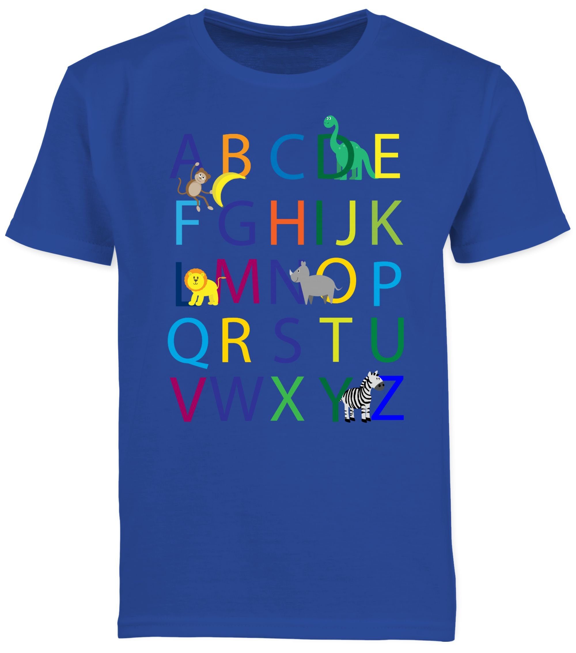 Shirtracer T-Shirt ABC Einschulung (1-tlg) Einschulung Junge Schulanfang Geschenke