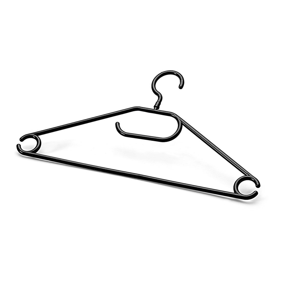 Nölle Mehrfach-Kleiderbügel Vielzweckbügel Schwarz 6 Stück, (Stück, 6-tlg), Kleiderbügel Set Kleiderhaken Mehrzweckbügel Garderobenbügel Anzugbüge