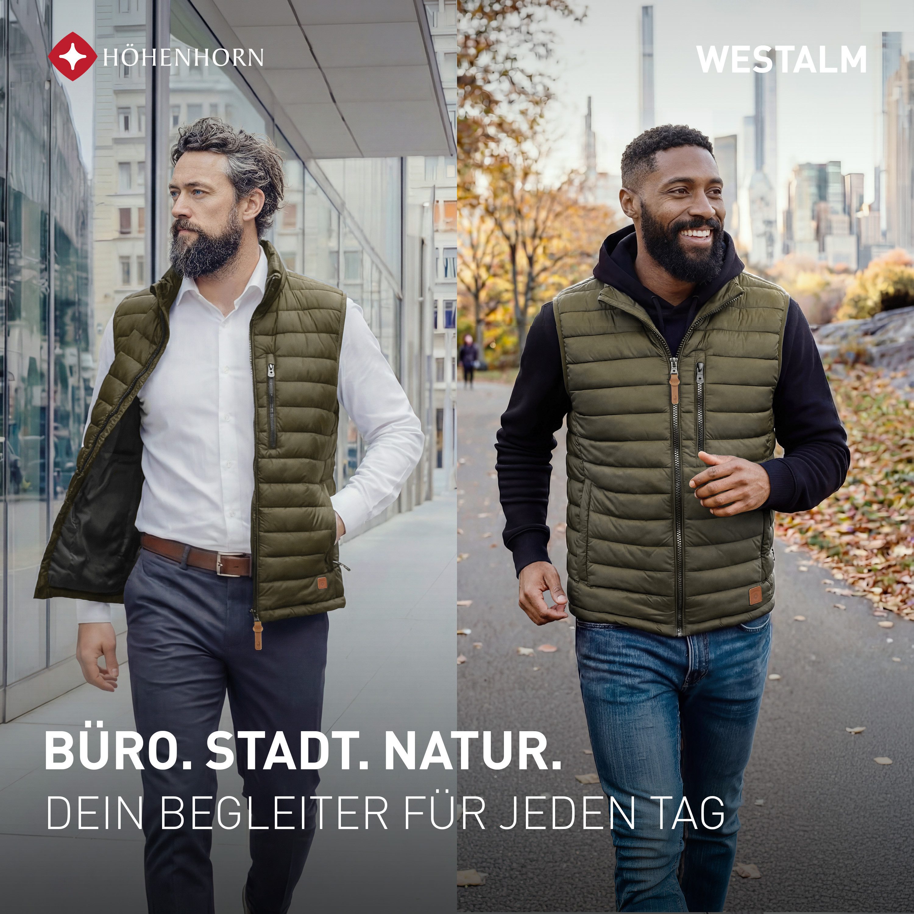 Höhenhorn Steppweste Westalm Herren Weste für Männer Steppjacke Sportjacke leichtes Eigengewicht, Thermo-Wattierung