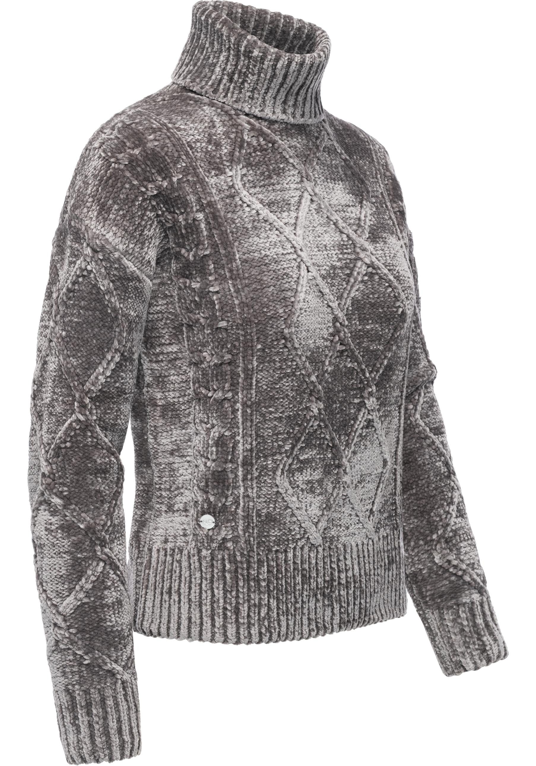 Ragwear Strickpullover Janna Short Gestrickter gemusterter Rollkragenpullov günstig online kaufen