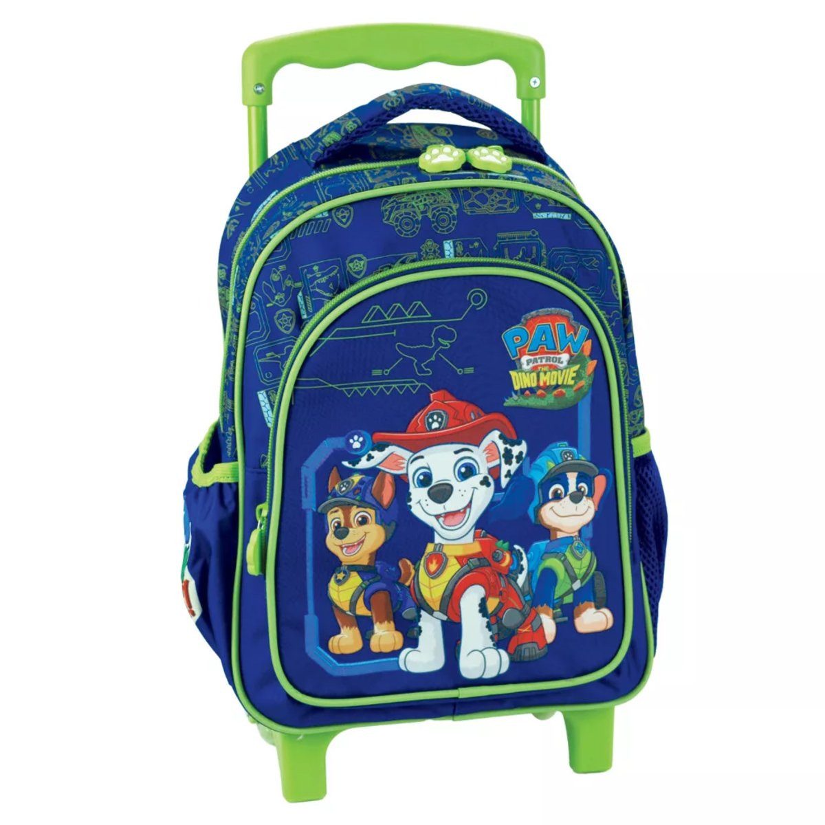 PAW PATROL Rucksack Paw Patrol Dino Movie rollender Kindergarten-Rucksack, Tasche 30 cm
