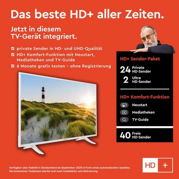 Telefunken XF43K550-W LCD-LED Fernseher (108 cm/43 Zoll, Full HD, Smart TV, Triple-Tuner, HDR, 6 Monate HD+ gratis)