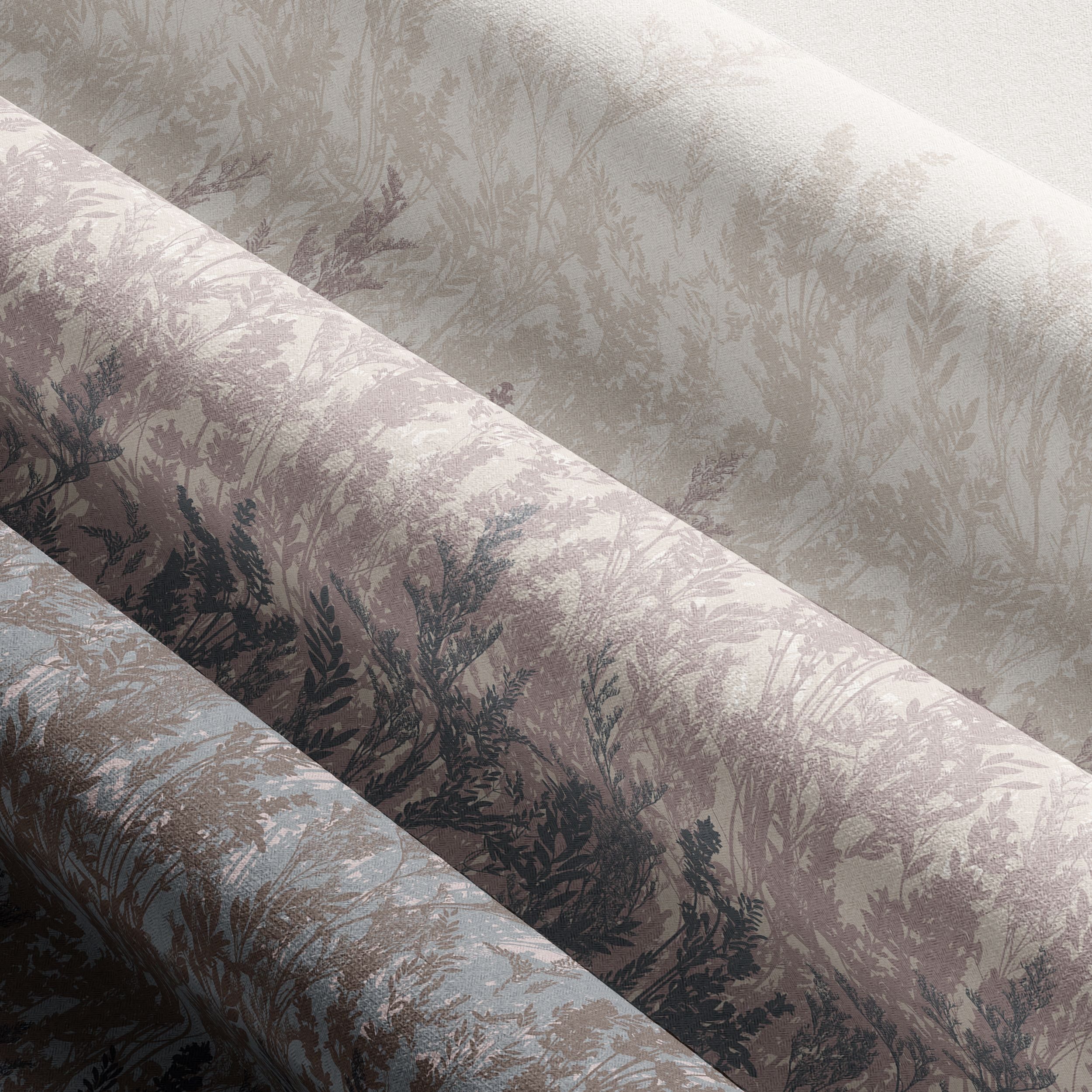Leonado Vicenti Bettwäsche Baumwolle fein gewebt, Baumwolle, 4 teilig, florales Design mit sanftem Farbverlauf in beige braun schwarz