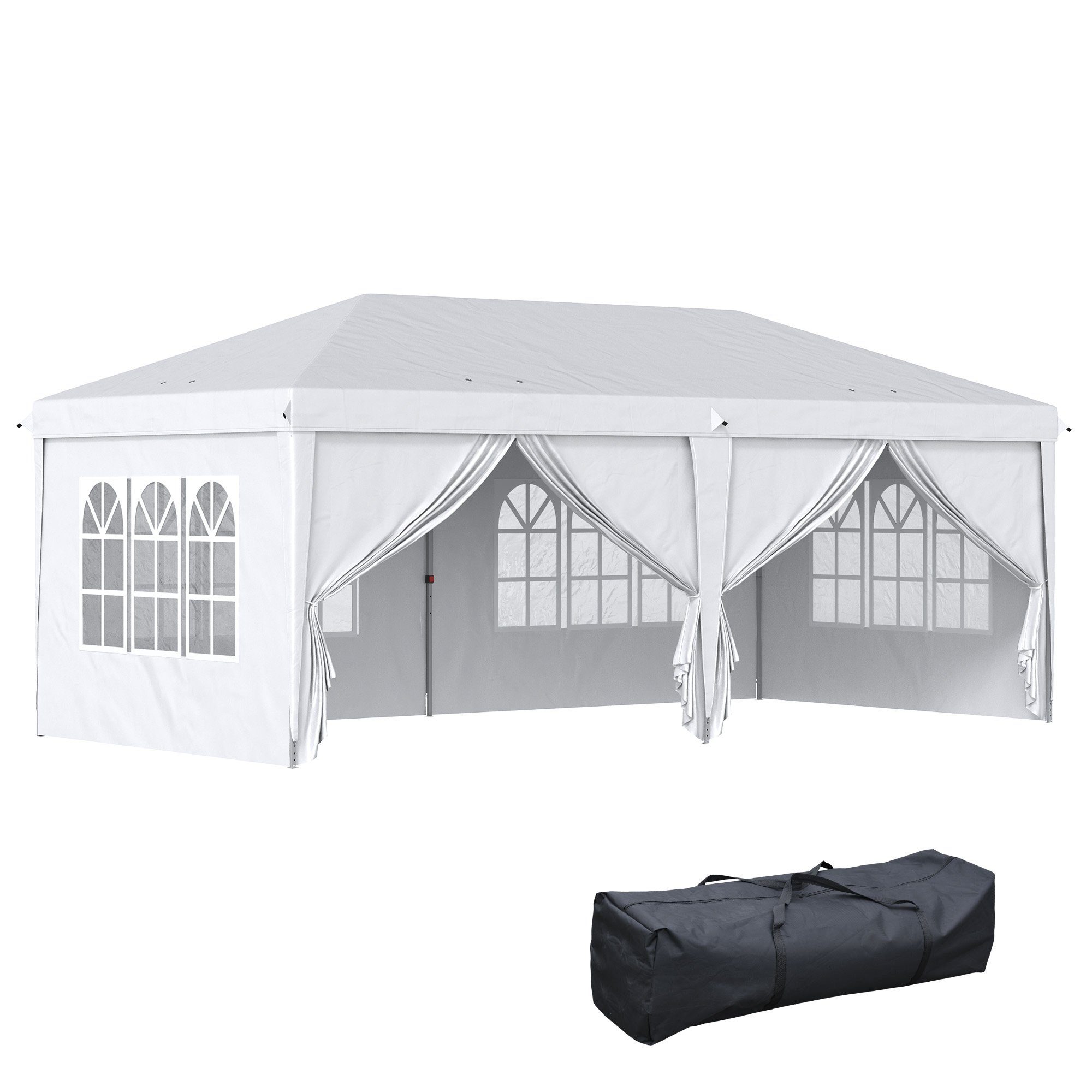 Outsunny Faltpavillon Partyzelt, Bierzelt mit Fenster, günstig online kaufen