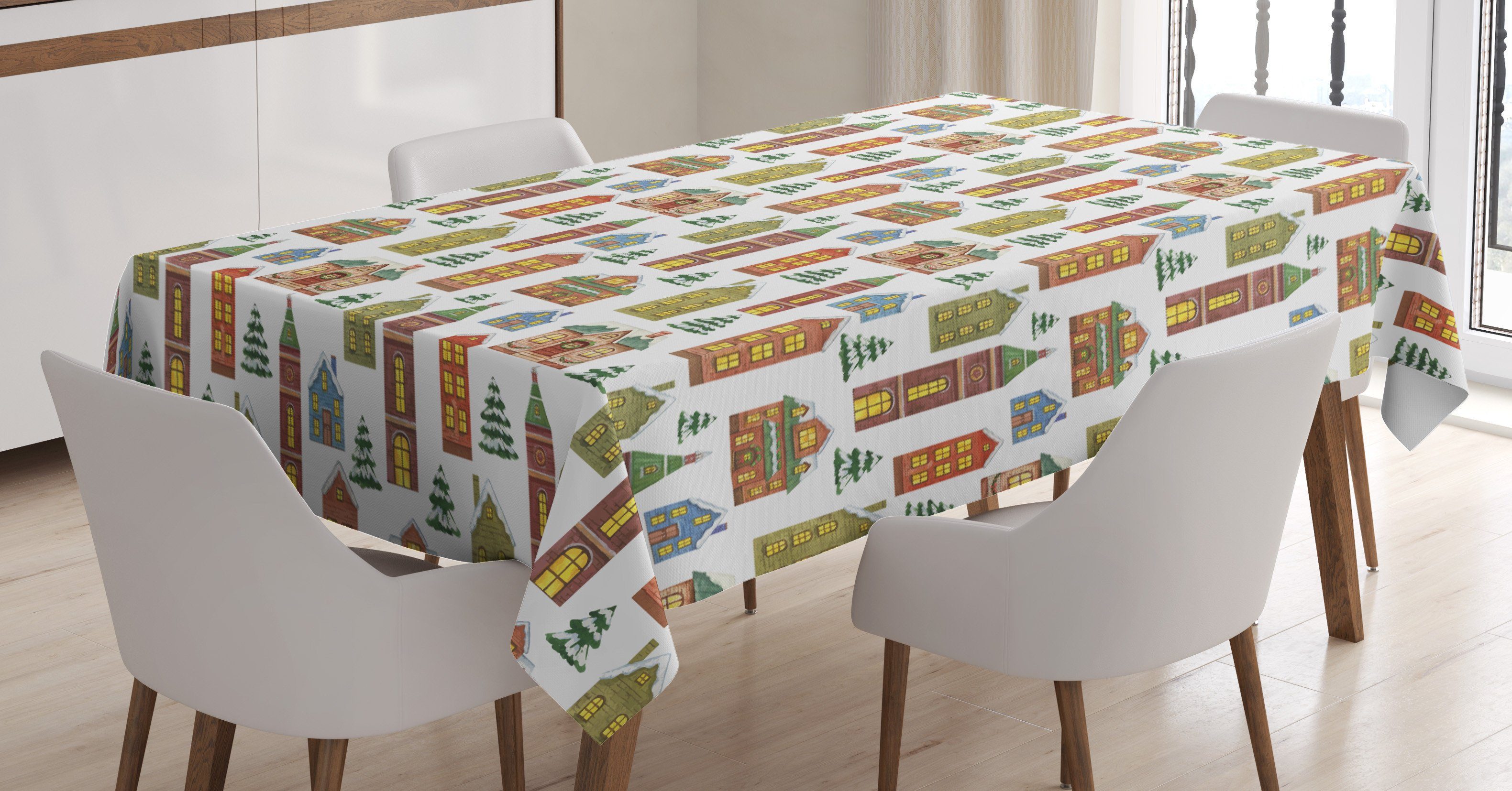 Abakuhaus Tischdecke geeignet Waschbar Außen Farben, Bereich den Historische Farbfest Klare Weihnachten Europäische Für Wohnhäuser