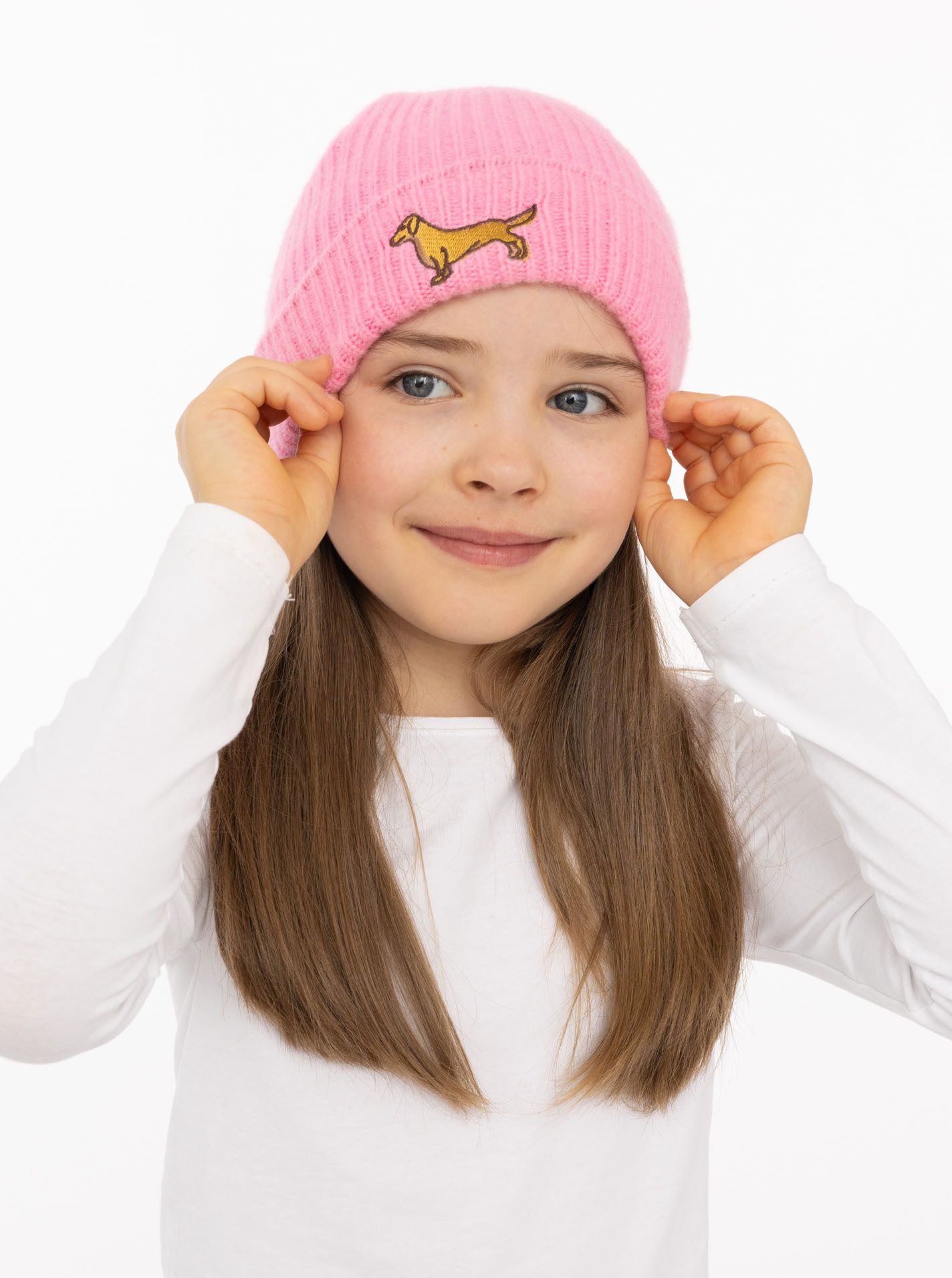 Zwillingsherz Beanie "Dog-Patch" Kids Kaschmir, breiter Umschlag, wärmend – Bild 2 von 2