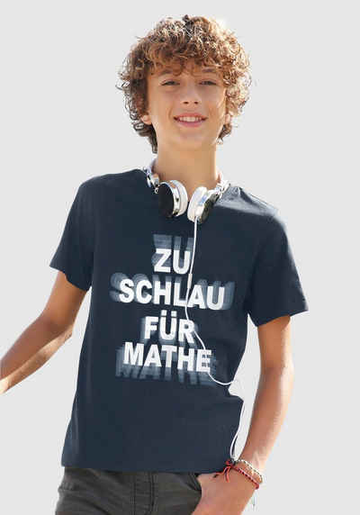 KIDSWORLD T-Shirt »ZU SCHLAU FÜR MATHE«