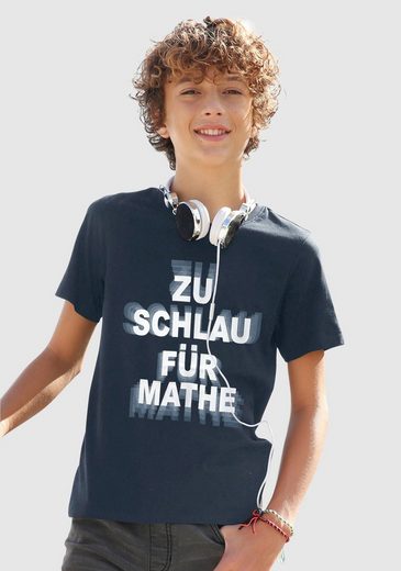 KIDSWORLD T-Shirt »ZU SCHLAU FÜR MATHE«