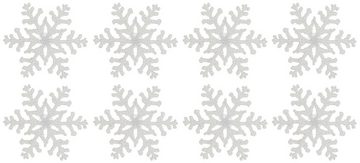 RIFFELMACHER & WEINBERGER Dekostern Weihnachtsstern, Eiskristall, Weihnachtsdeko, 8 St., Fensterdekoration