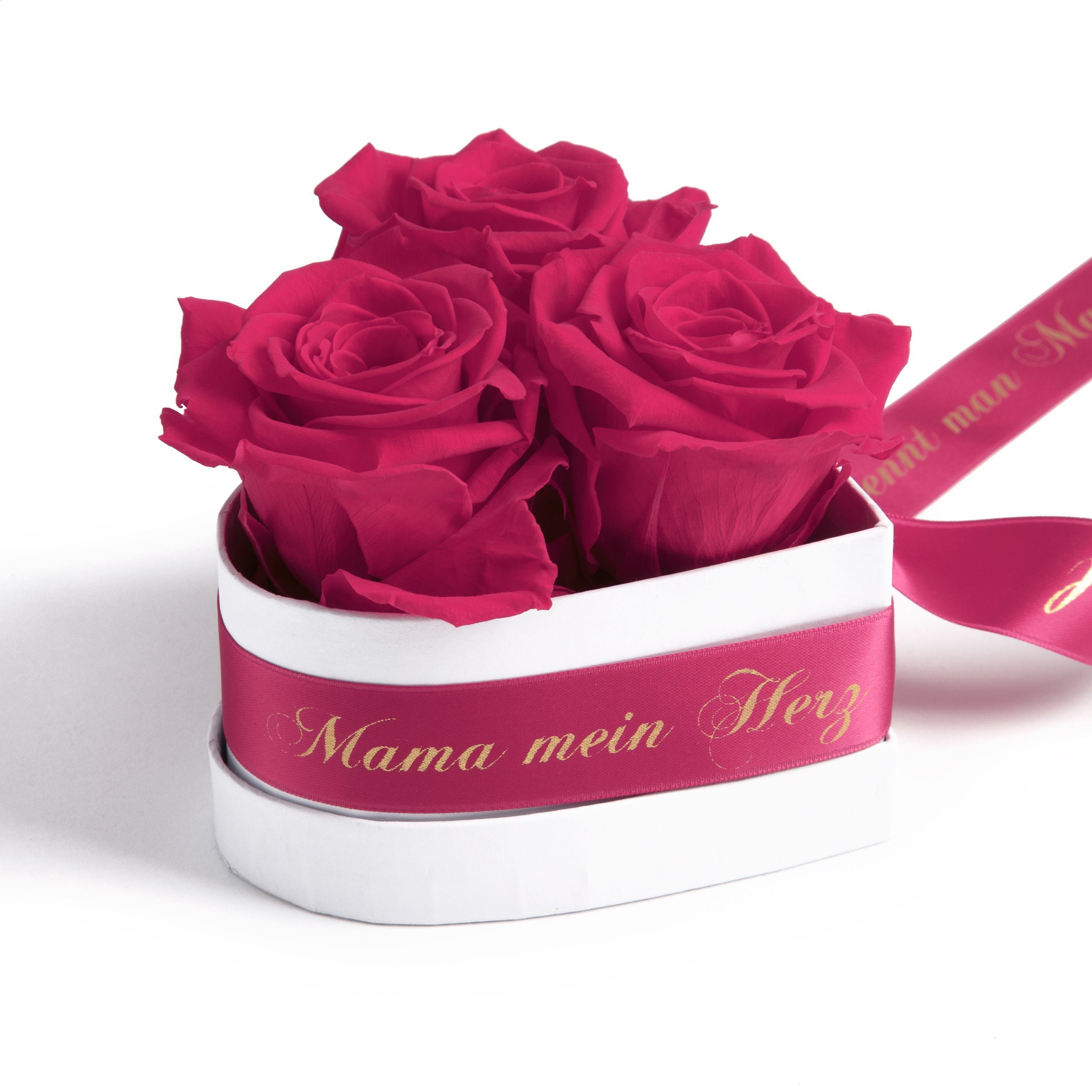 10 3 konserviert Herz Rose, Höhe Rosen haltbar man Mama Rosen ohne Heidelberg, Rosenbox Pink Flügel Kunstblume lange cm, Echte nennt ROSEMARIE SCHULZ Engel
