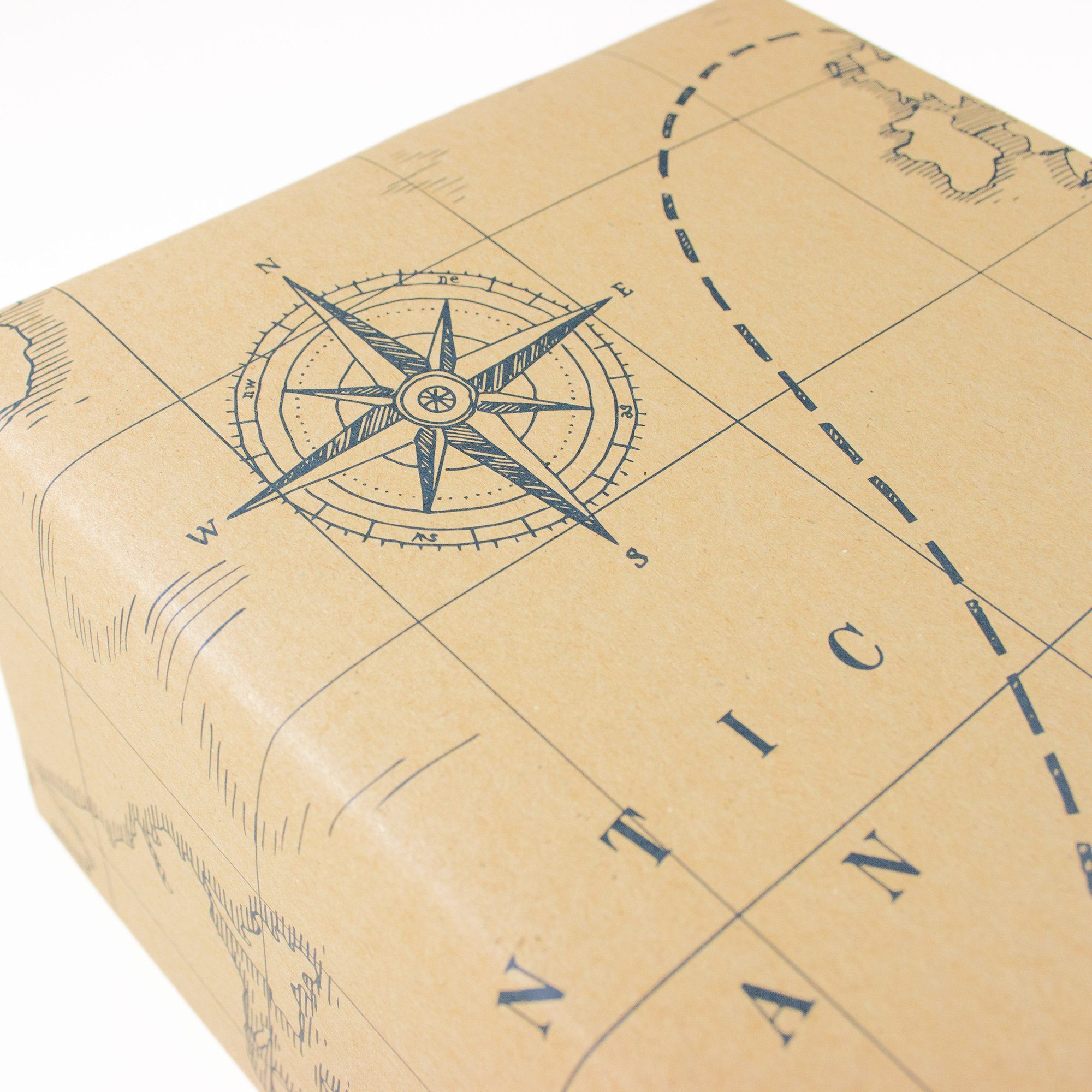 Bow & Hummingbird Geschenkpapier Geschenkpapier Schatzkarte, 100 % Recyclingpapier