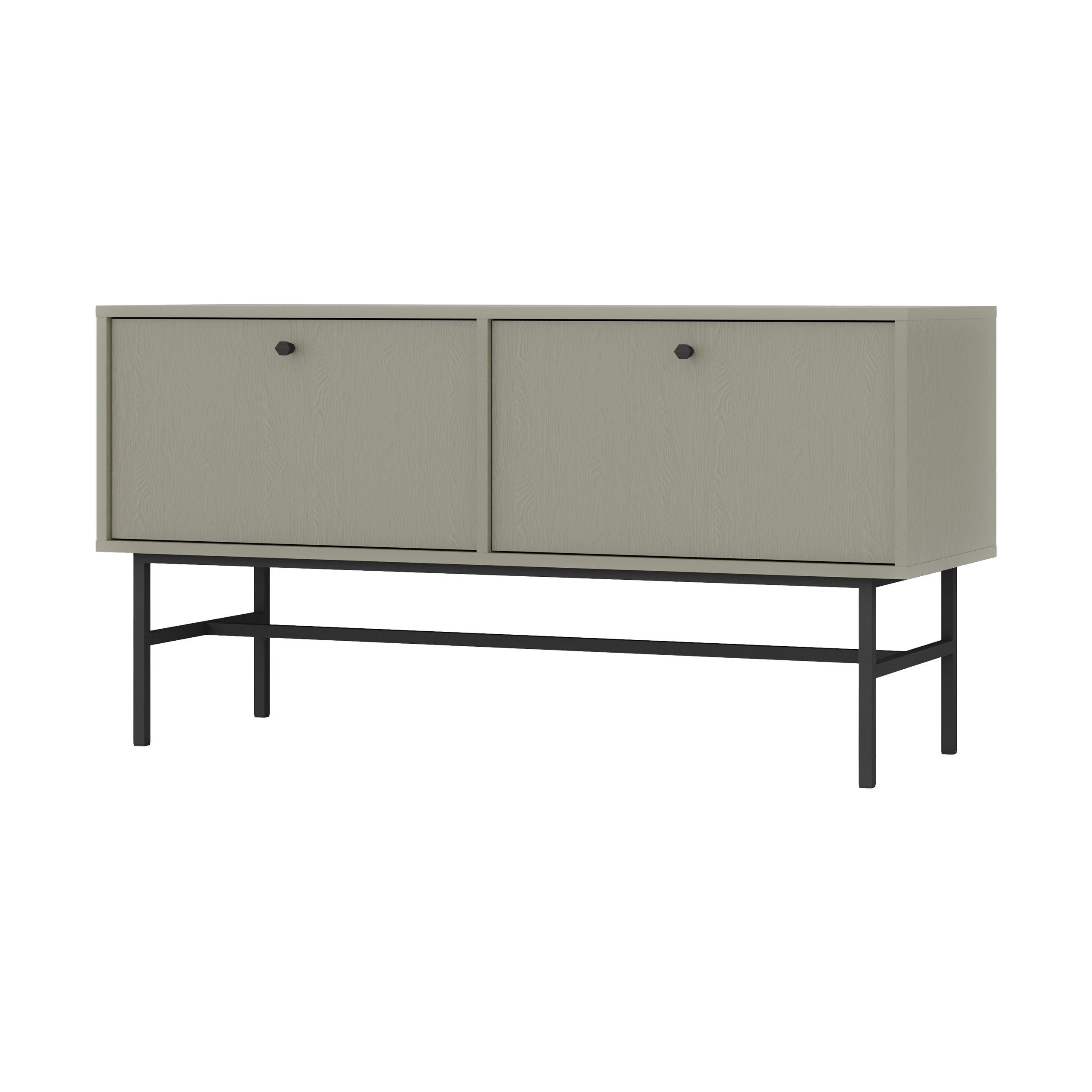 Masseno Lowboard TORINO 120,6 cm TV-Schrank mit 2 Türen Grün