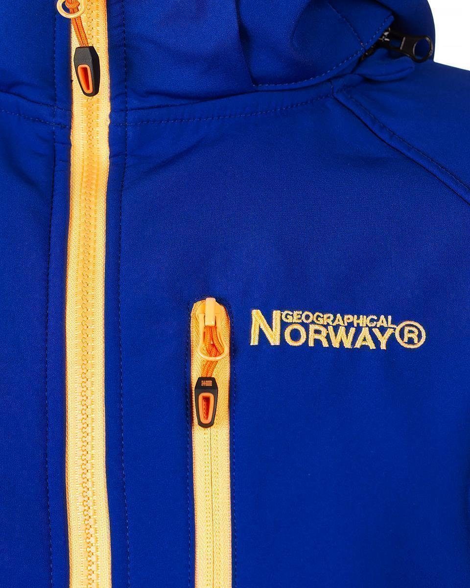 Geographical Norway Softshelljacke Herren Regular Fit Jacke batexico mit Reißverschlusstaschen und Aufnäher am linken Oberarm