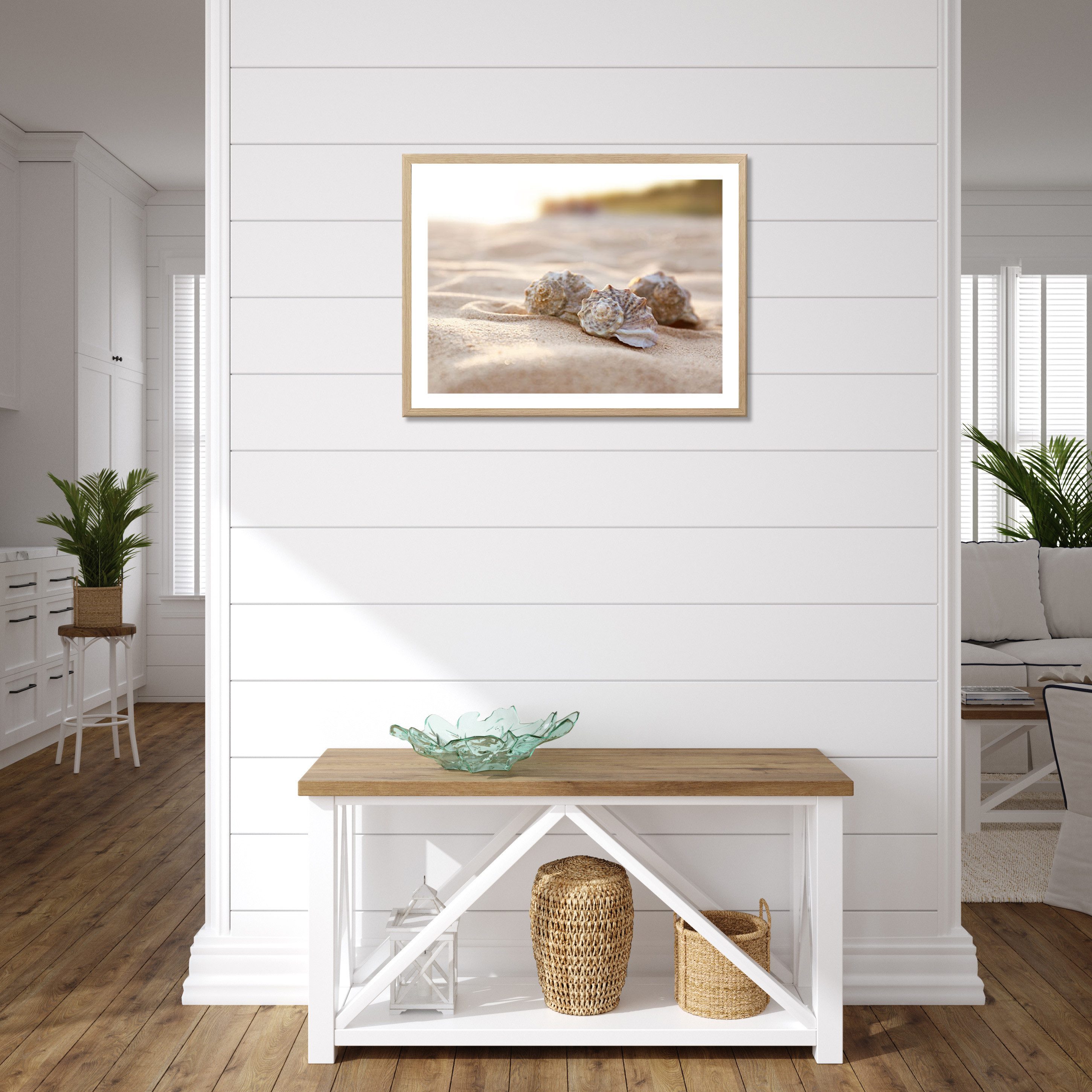 Bönninghoff Bild mit Rahmen, Küste, Landschaft, Meer, Natur, Strand (1 St)