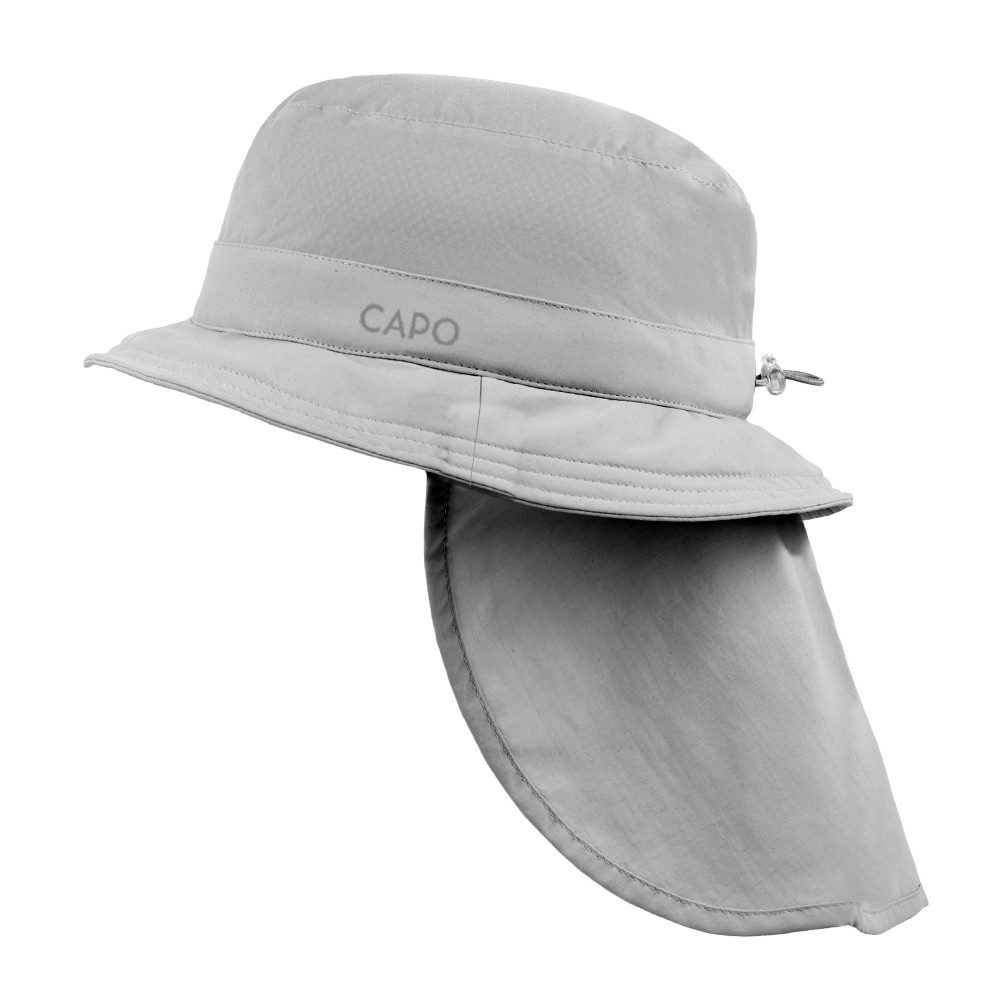 CAPO Fischerhut Fischerhut, Nackenschutz abnehmbar, Futter, UV 50 (1-St)