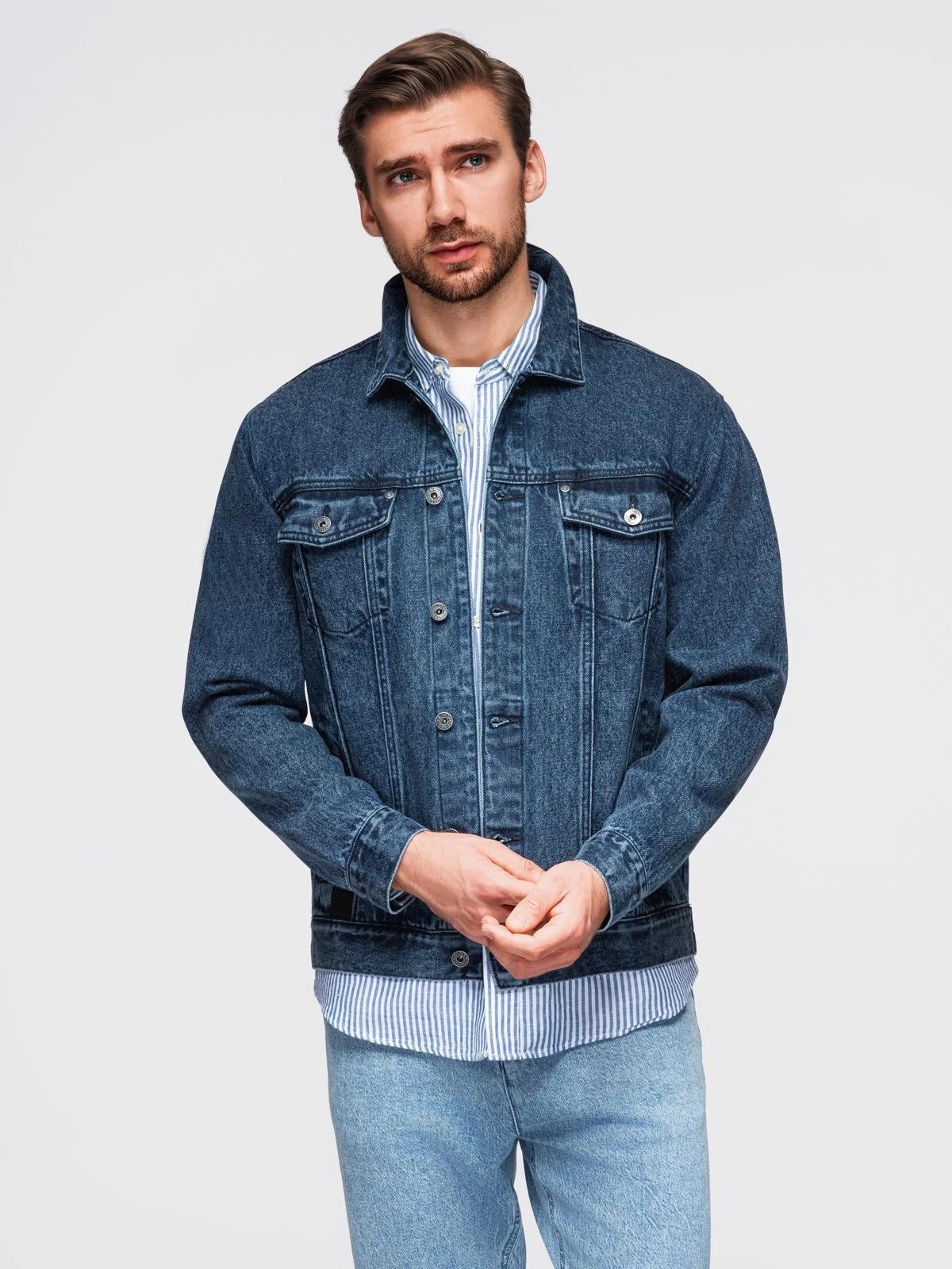 OMBRE Jeansjacke Herren-Jeansjacke mit Waschung günstig online kaufen