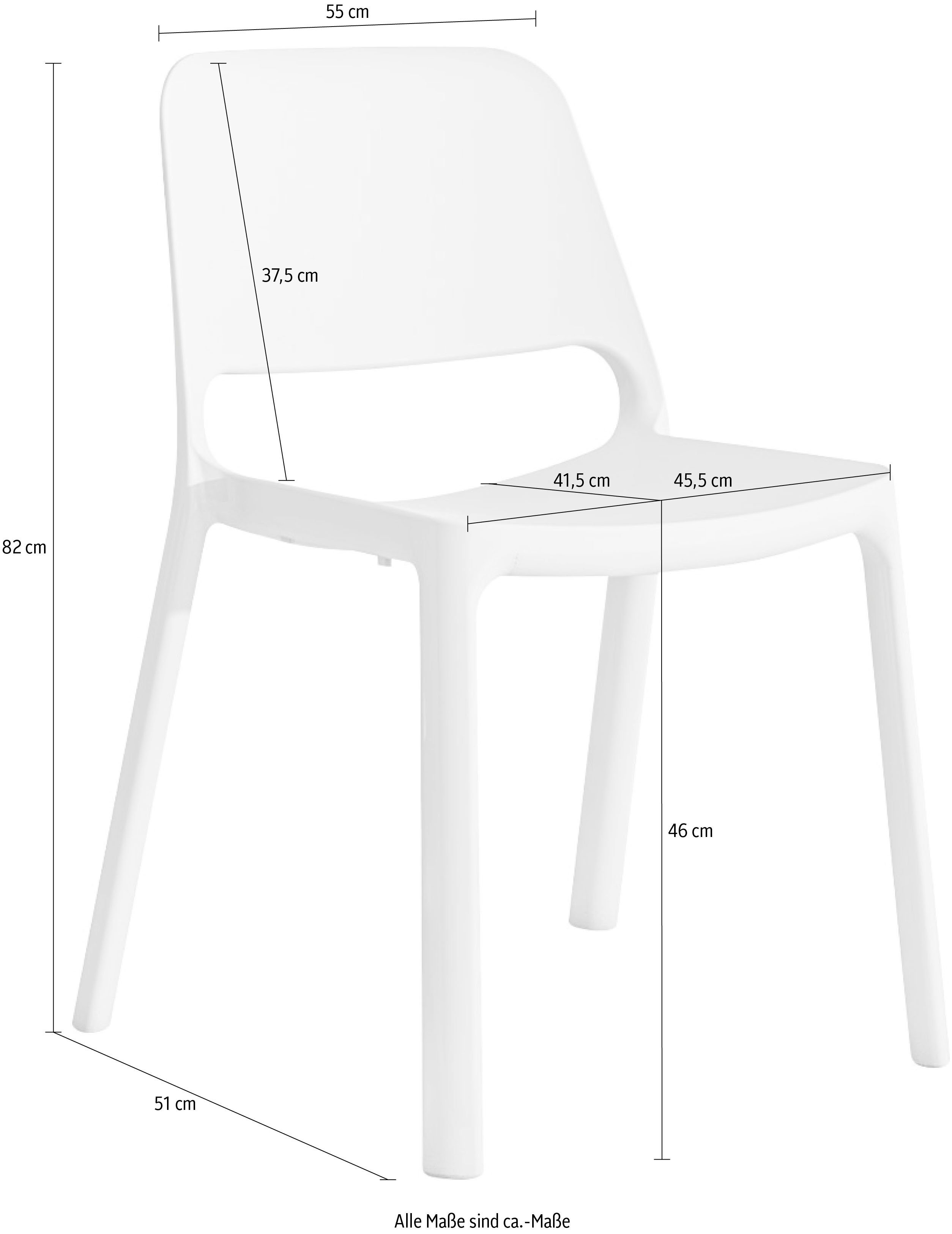 Mayer Sitzmöbel (Packung), | Stapelstuhl Stapelstuhl | stapelbar Weiß Weiß myNUKE Weiß