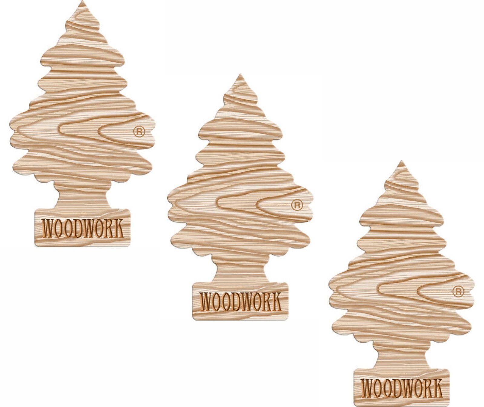 Wunder-Baum Dekohänger 3er Duftbäumchen Woodwork Wunderbaum 3 Set Lufterfrischer