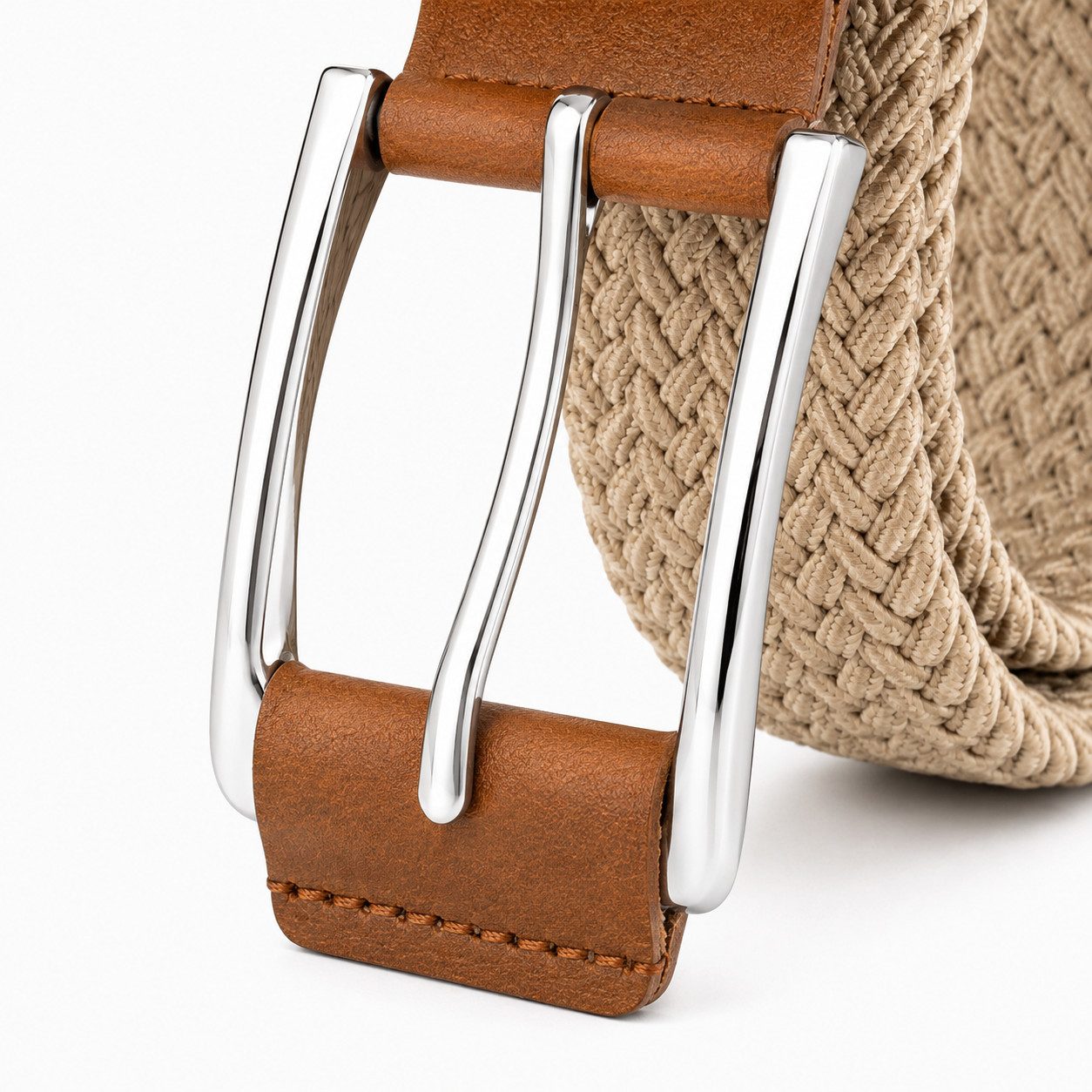 ibettertec Flechtgürtel Gürtel für Damen und Herren, geflochtener Stretchgürtel (elastischer Stoffgürtel ohne Löcher, verstellbarer Flechtgürtel, dehnbarer Golfgürtel für Jeans) Chino und Freizeithosen