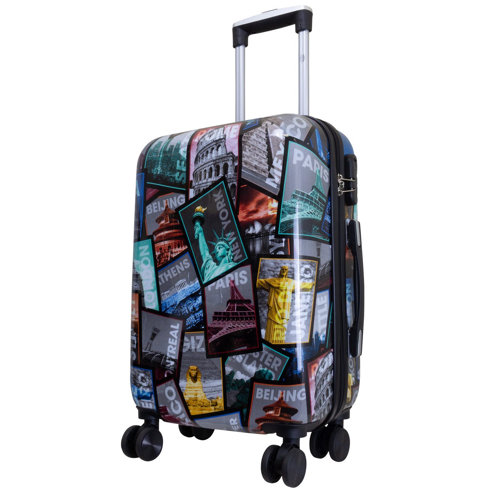 Trendyshop365 Hartschalen-Trolley City, bunter Koffer mit Motiv, 3 Größen, günstig online kaufen