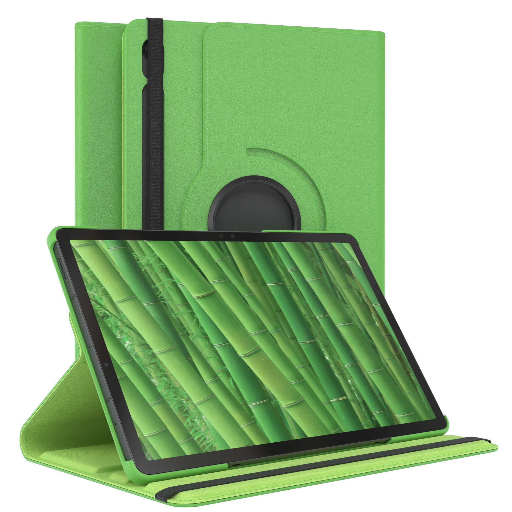 EAZY CASE Tablet-Hülle Rotationcase für Samsung Galaxy Tab S10 Lite 10,9 Zoll, Tabletcover Case Hardcover Flipcover zum Aufstellen Klapp-Case Grün