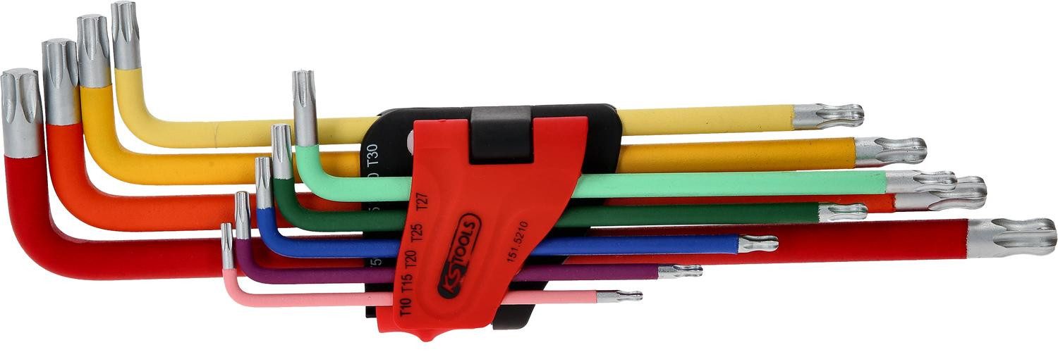 Winkelschlüssel Kugelkopf-Torx-Winkelstiftschlüssel-Satz, extra lang, 9-tlg