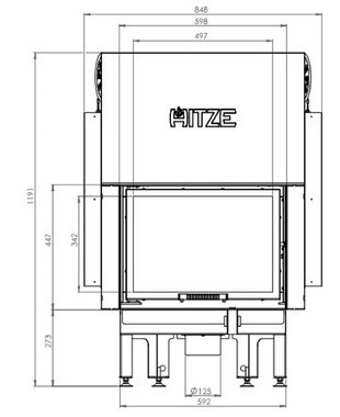 Hitze Kamineinsätze Albero AL9G.H, 9,00 kW