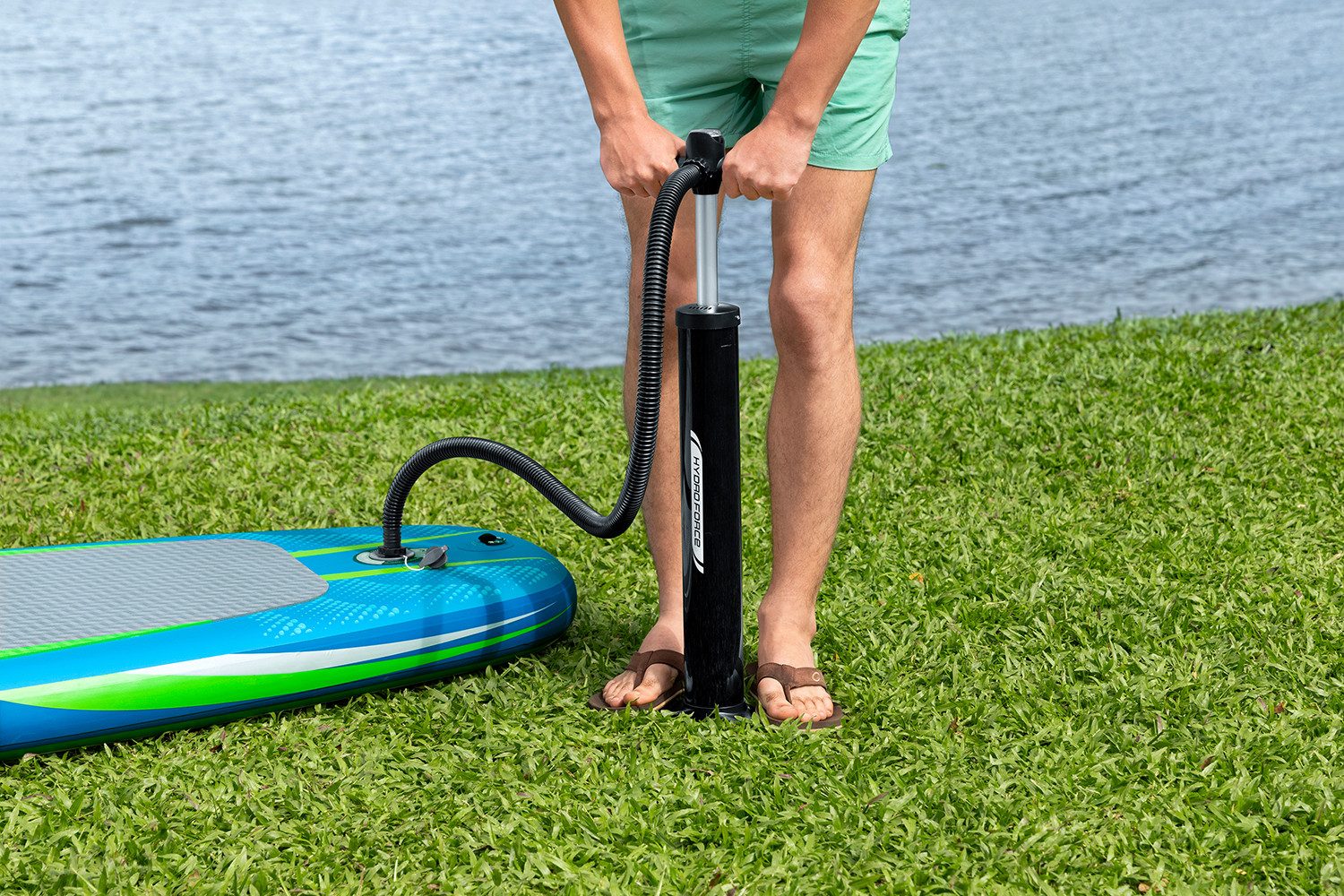 Bestway SUP-Board Hydro Force Aqua Journey™, Allround, (Set, 1 tlg., Coil-Leash), 274 x 76 x 12 cm, max. Belastbarkeit 100 kg