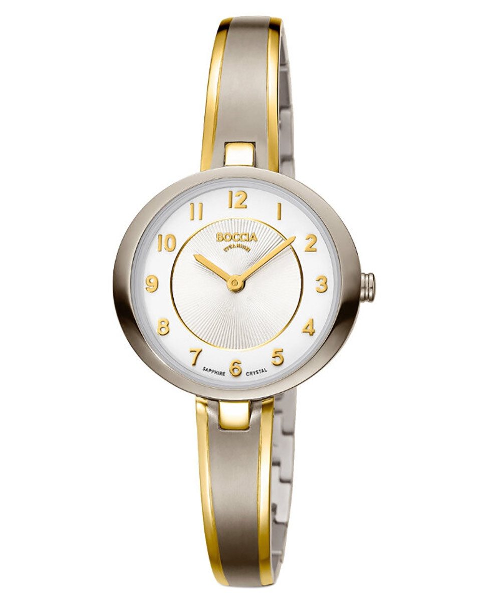 Boccia Quarzuhr Quarz Titan Zweifarbig