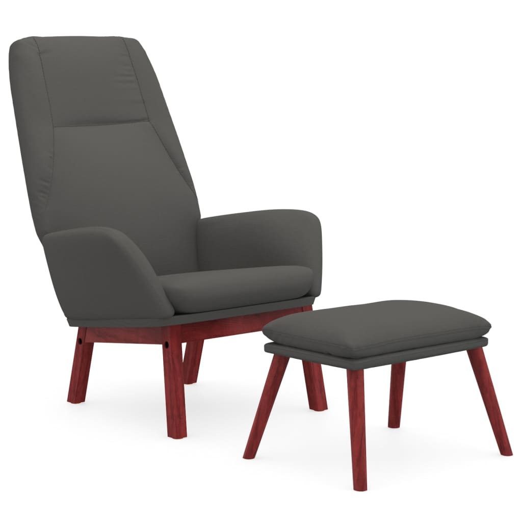 vidaXL Sessel Relaxsessel mit Hocker Dunkelgrau günstig online kaufen