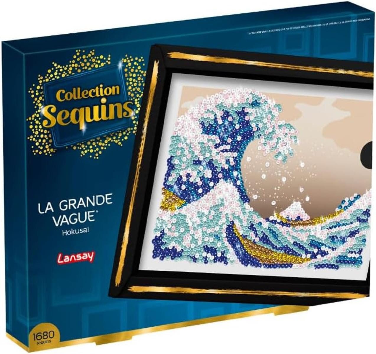 Lansay Kreativset Lansay COLLECTION SEQUINS Hokusai Die Große Welle Paillettenbild 14+