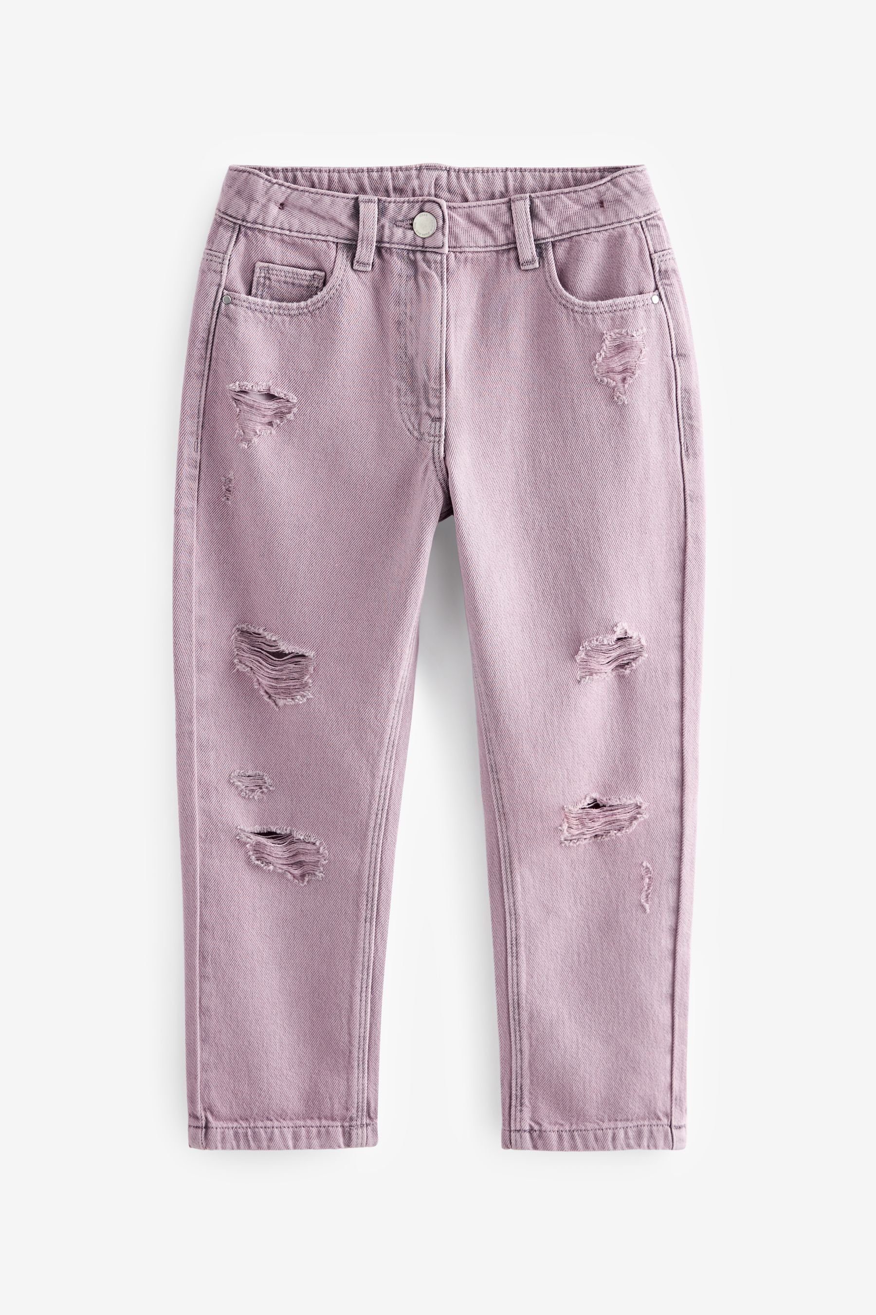 Next Mom-Jeans Mom-Jeans (1-tlg) Lilac Purple Distressed