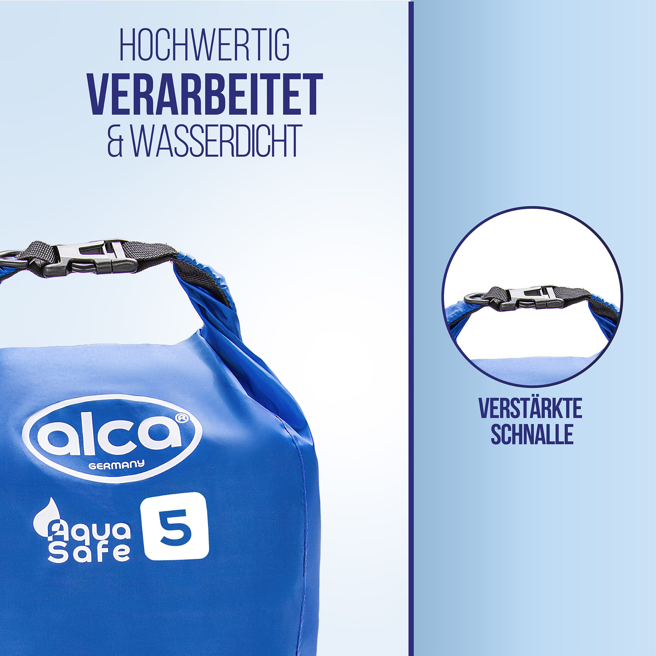alca Packsack Drybag wasserdichter Packsack - 5L wasserdichter Rucksack Outdoor (1-tlg)