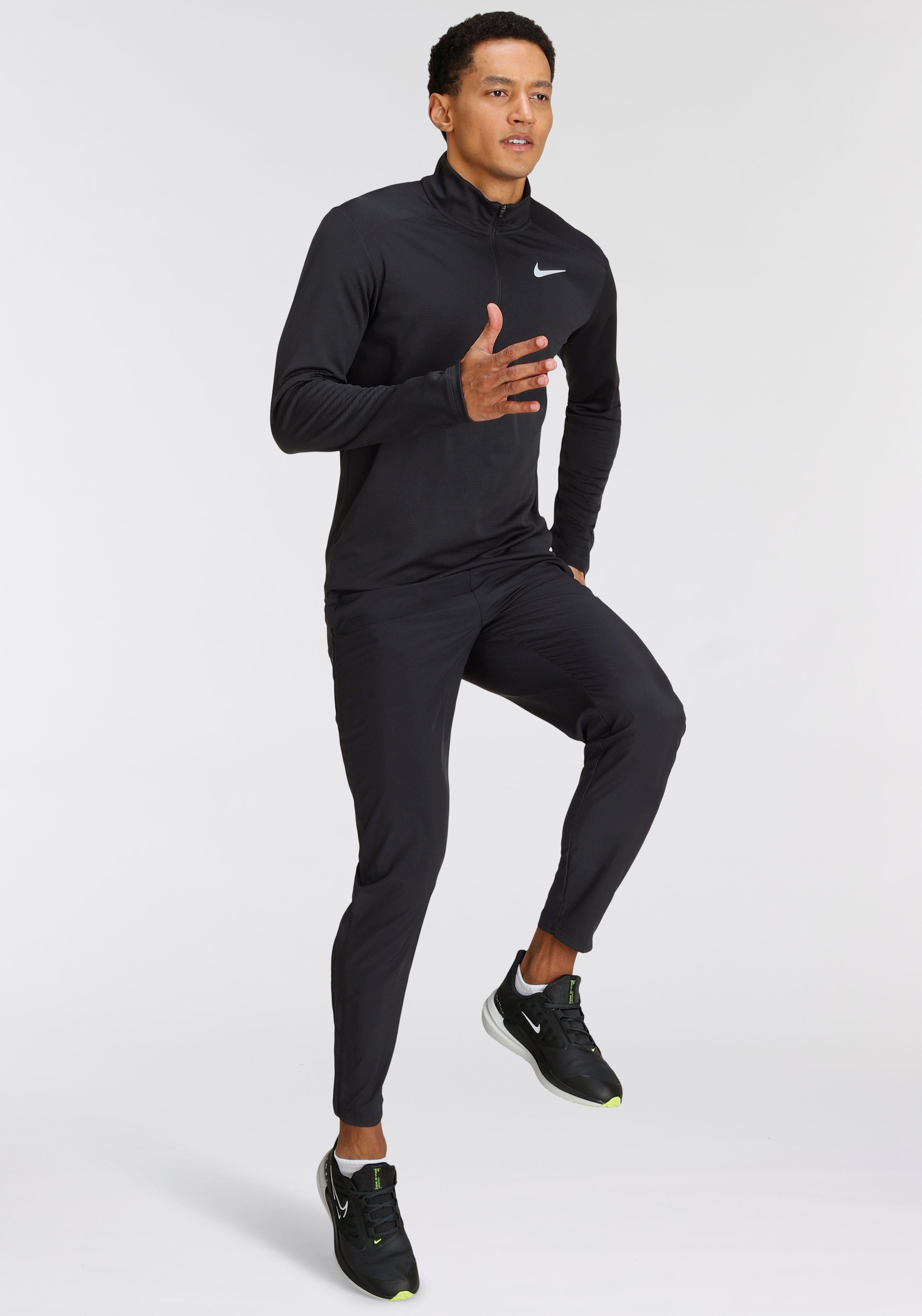 Nike RUNNING Laufshirt schwarz TOP PACER MEN'S 1/-ZIP