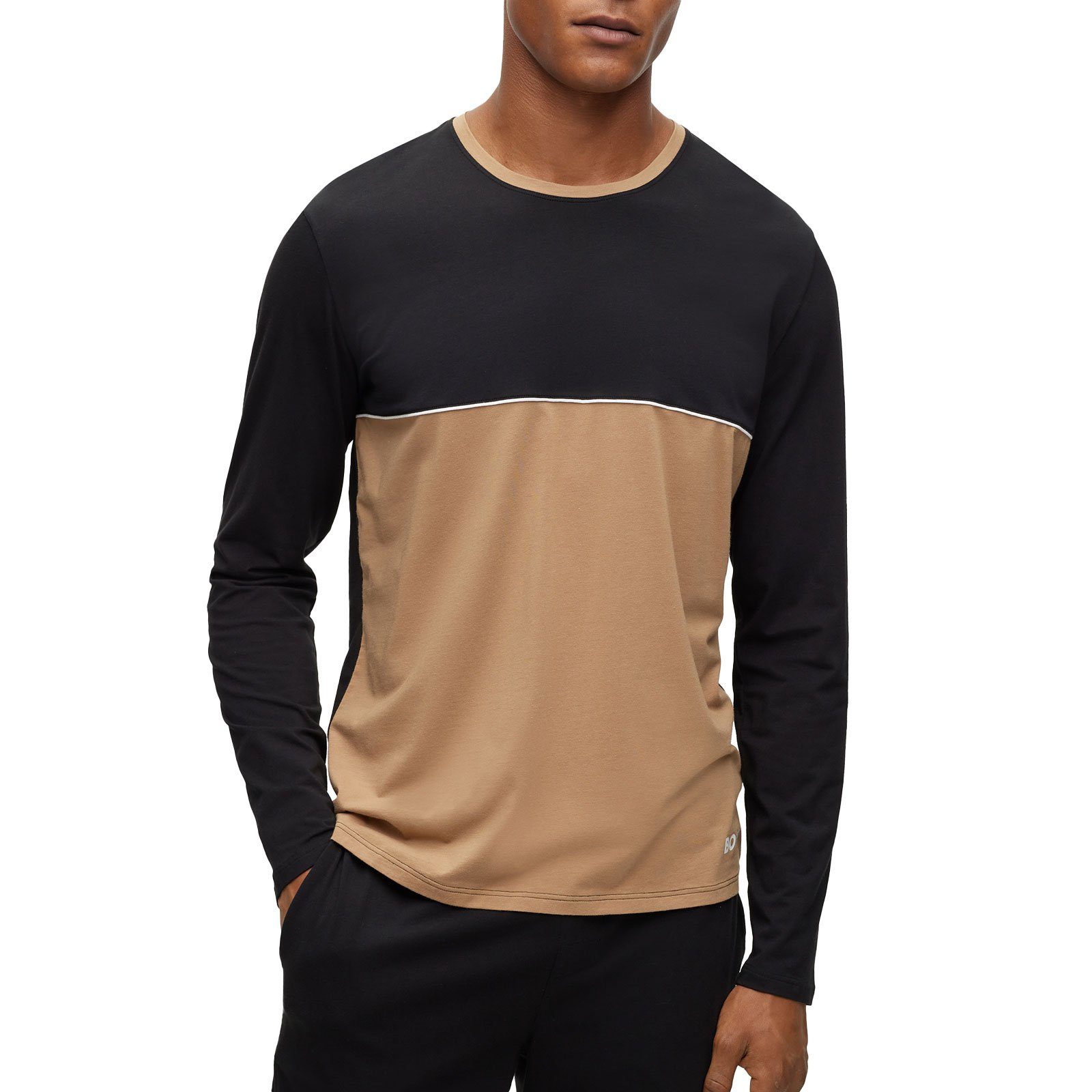 BOSS Langarmshirt Balance LS-Shirt mit Markenlogo über dem linken unteren B günstig online kaufen