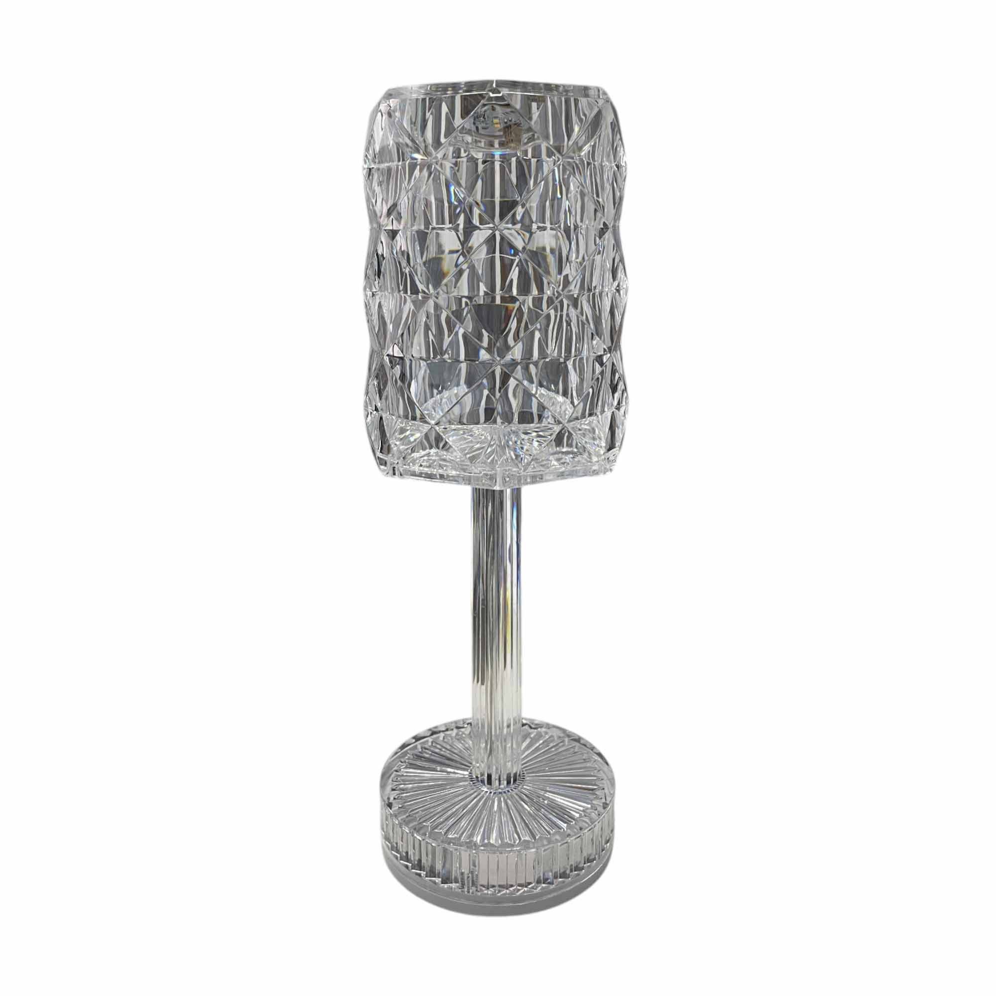 Coen Bakker Deco BV LED Tischleuchte Portable Light, Dimmfunktion, LED, warmweiß, kaltweiß, neutralweiß, USB Touch Kristalloptik Dimmer 3 LED Farben 8x26cm