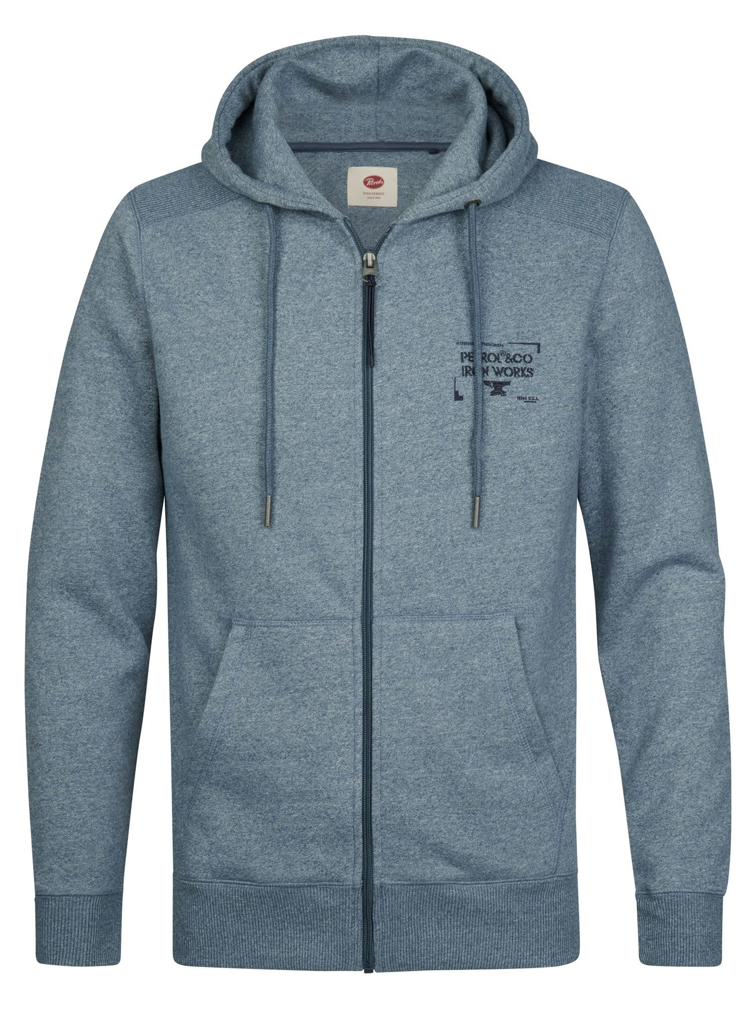 Petrol Industries Kapuzensweatshirt mit Reißverschluss und Eingrifftaschen