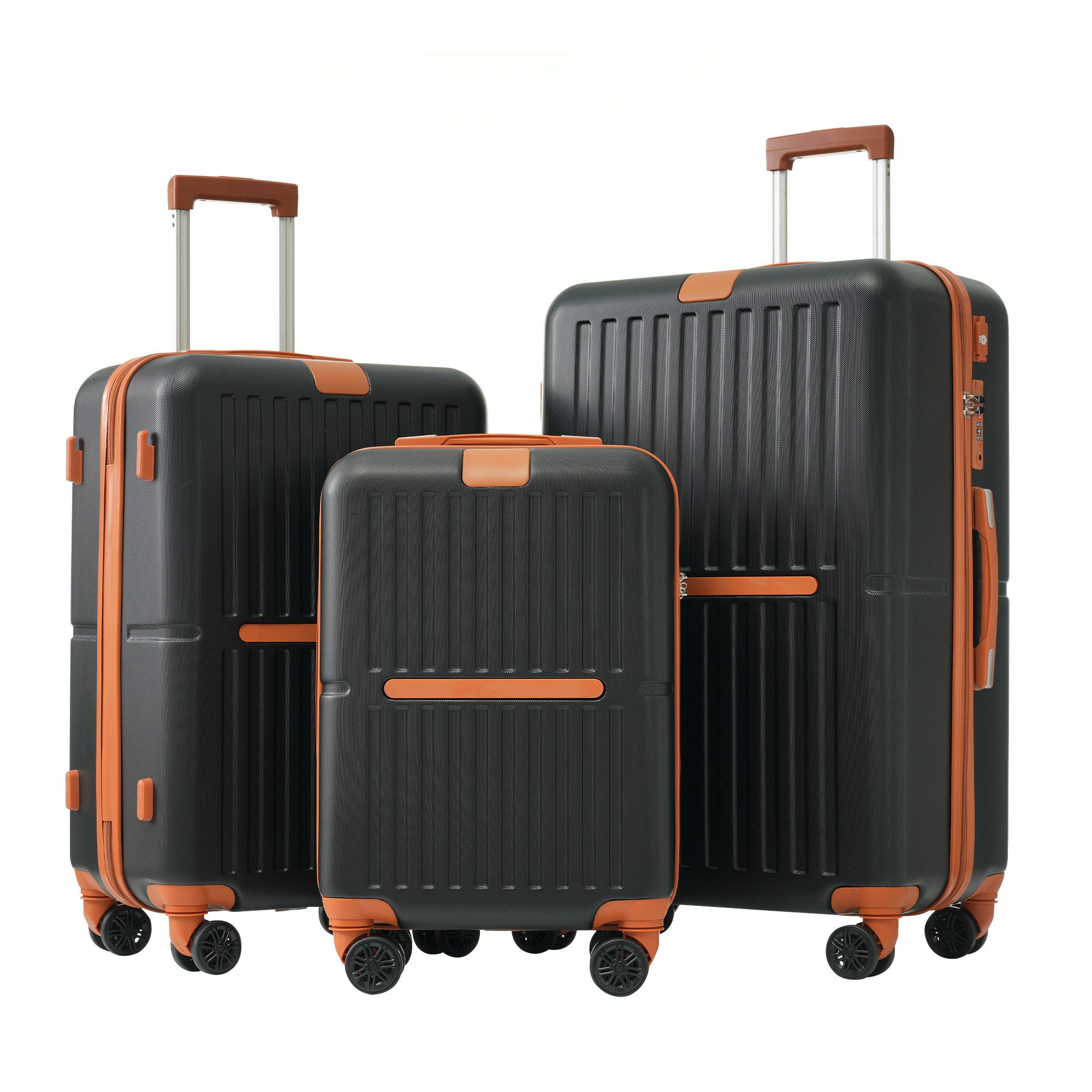 MODFU Trolleyset Hartschalenkoffer-Set, Hartschalen-Trolley, 4 Rollen, günstig online kaufen