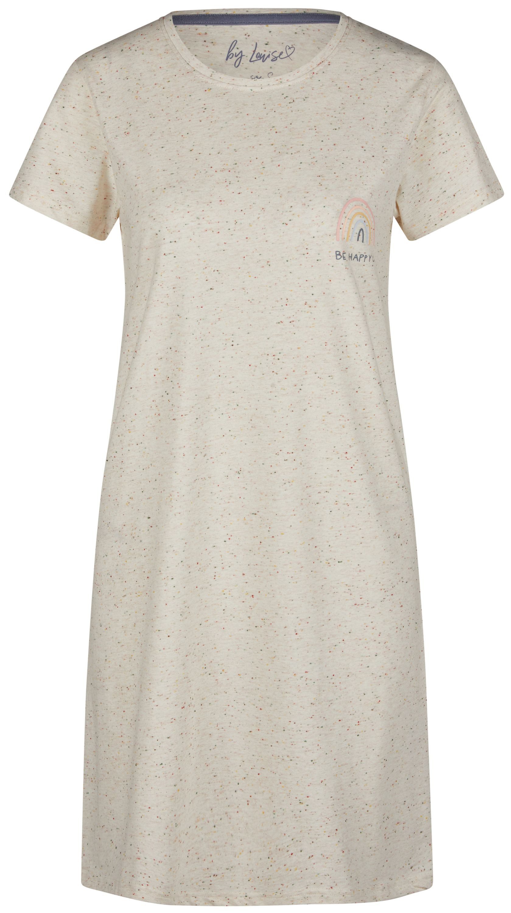 By Louise Nachthemd Dreamy Nights (Set, 1-tlg., 1-teilig) Damen Sleepshirt ca.90cm lang Kurzarm Baumwolle