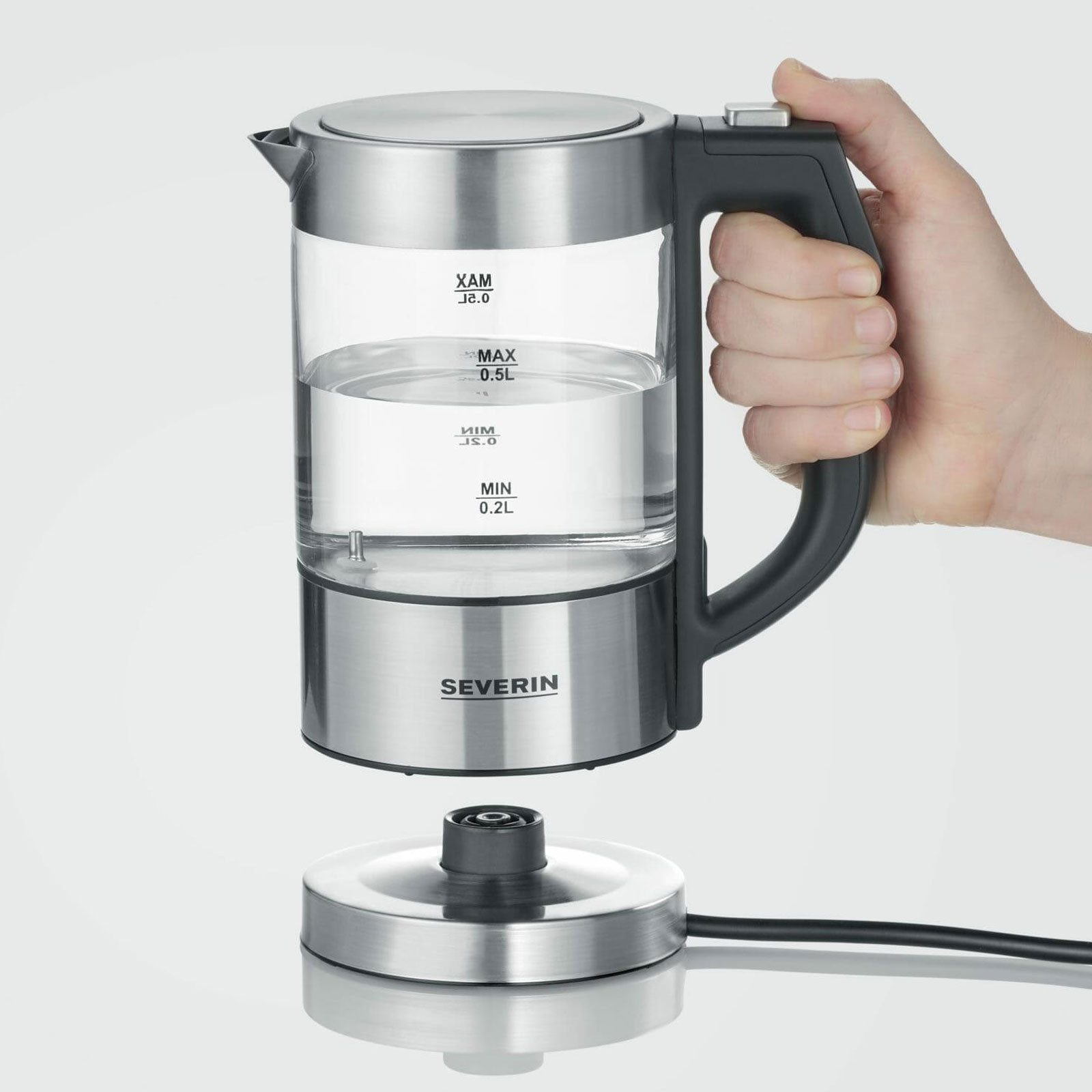 Severin Wasserkocher WK 3458 MINI, 1100 W, Kalkfilter