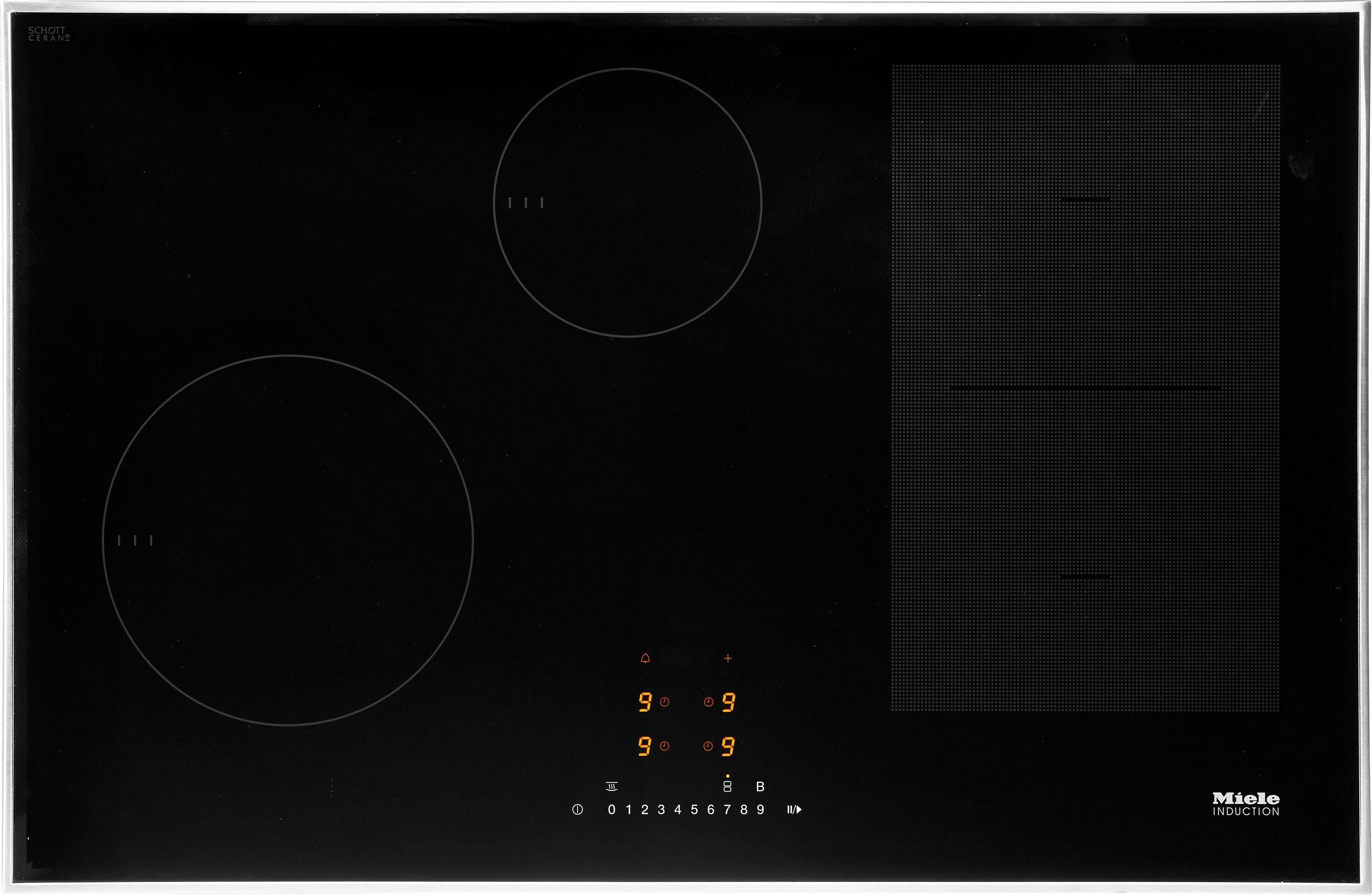 Miele Flex-Induktions-Kochfeld KM 7474 FR, Mit 4 Kochzonen inkl. 1 leistungsstarken PowerFlex-Kochbereich