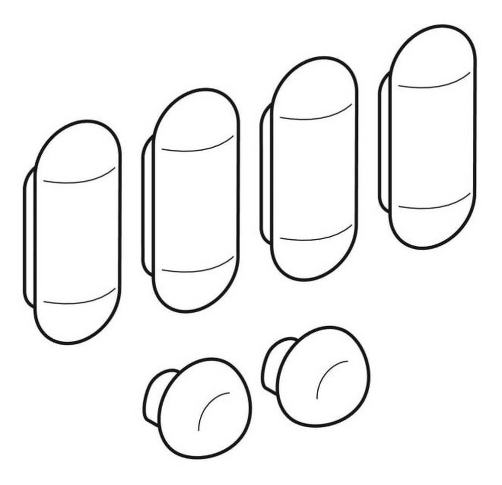 GEBERIT WC-Sitz Puffer, Set für WC - Grau